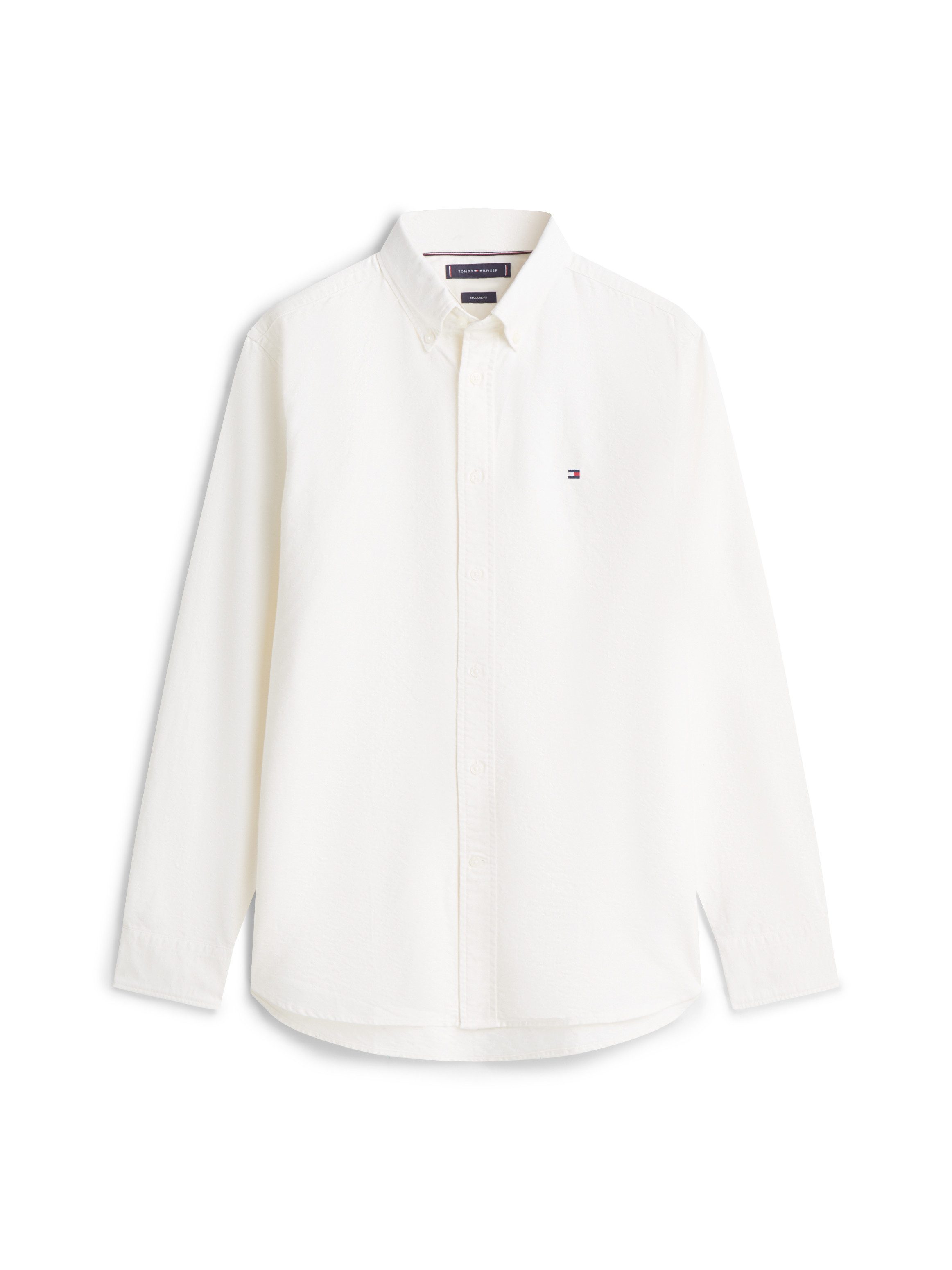 Tommy Hilfiger Langarmhemd OXFORD DOBBY Button-down-Kragen, regular fit, Businesshemd – Bild 4 von 5