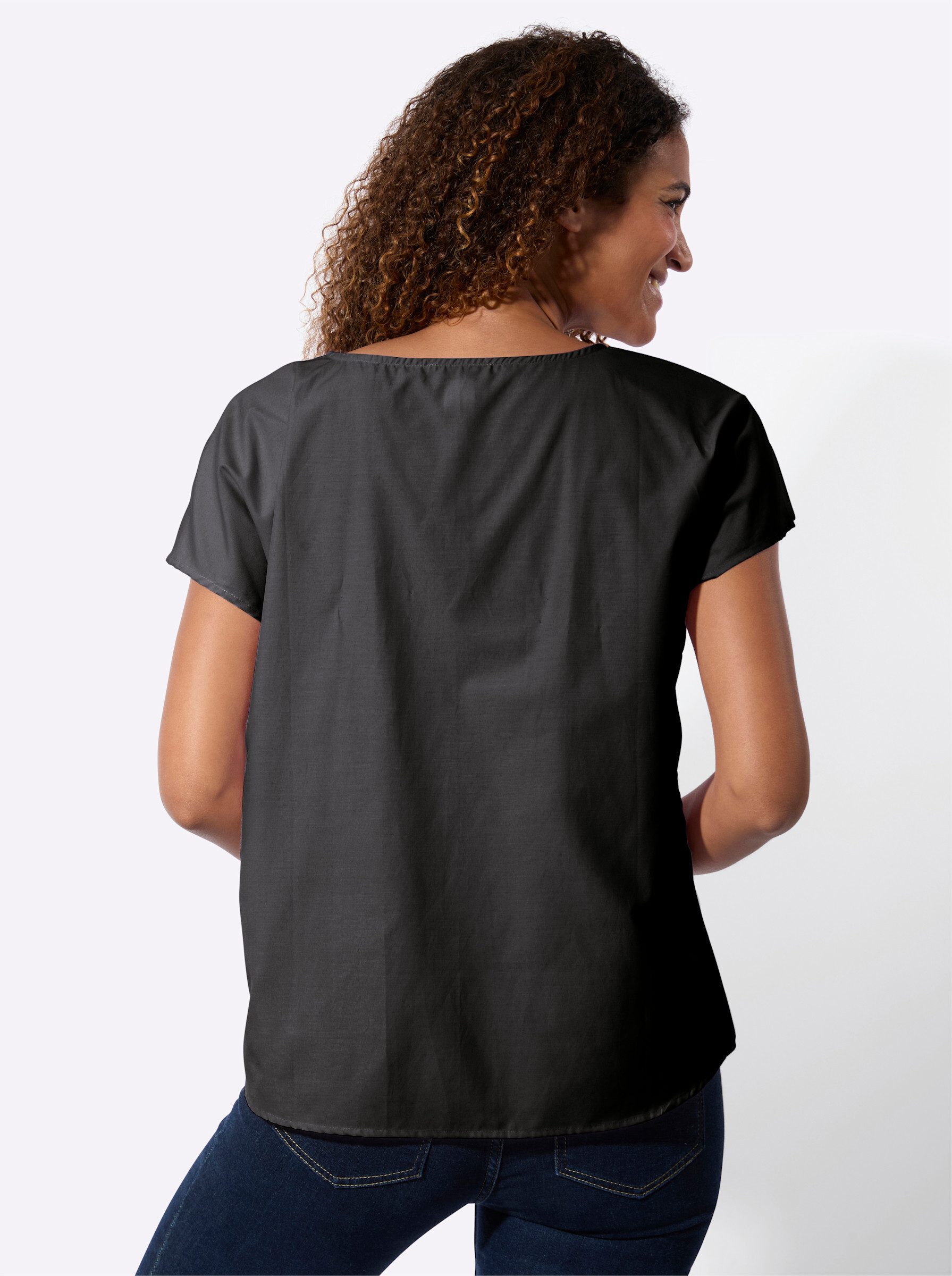 Witt Klassische Bluse Schlupfbluse Kurzarm