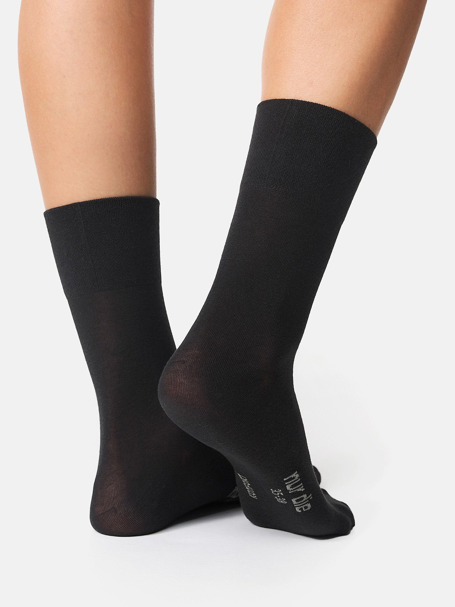 Nur Die Freizeitsocken Feine Baumwolle (9-Paar) socken Komfort schwarz strümpfe strumpf