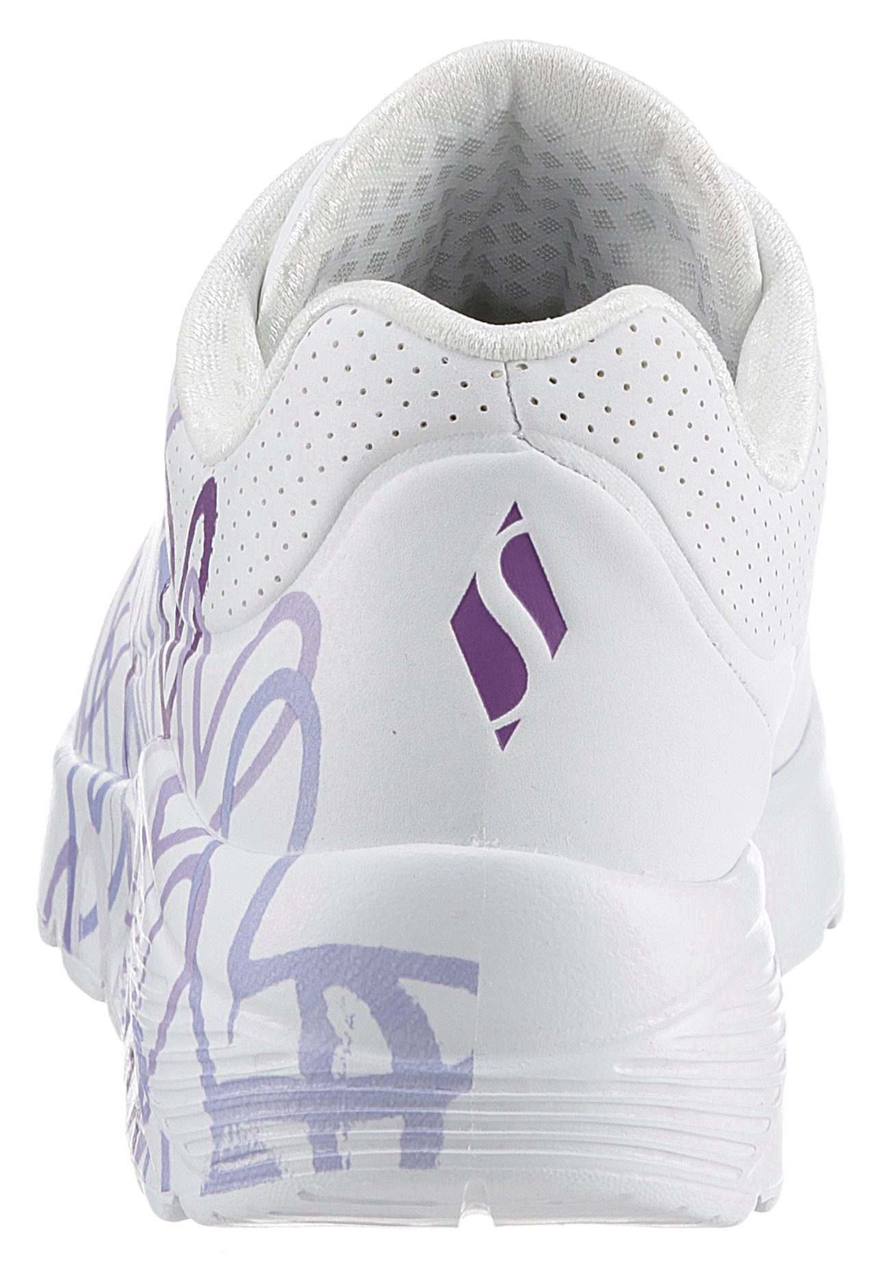 Skechers UNO LITE - SPREAD THE WORLD Sneaker, Schnürschuh mit süßem herzchen Print, Größenschablone zum Download