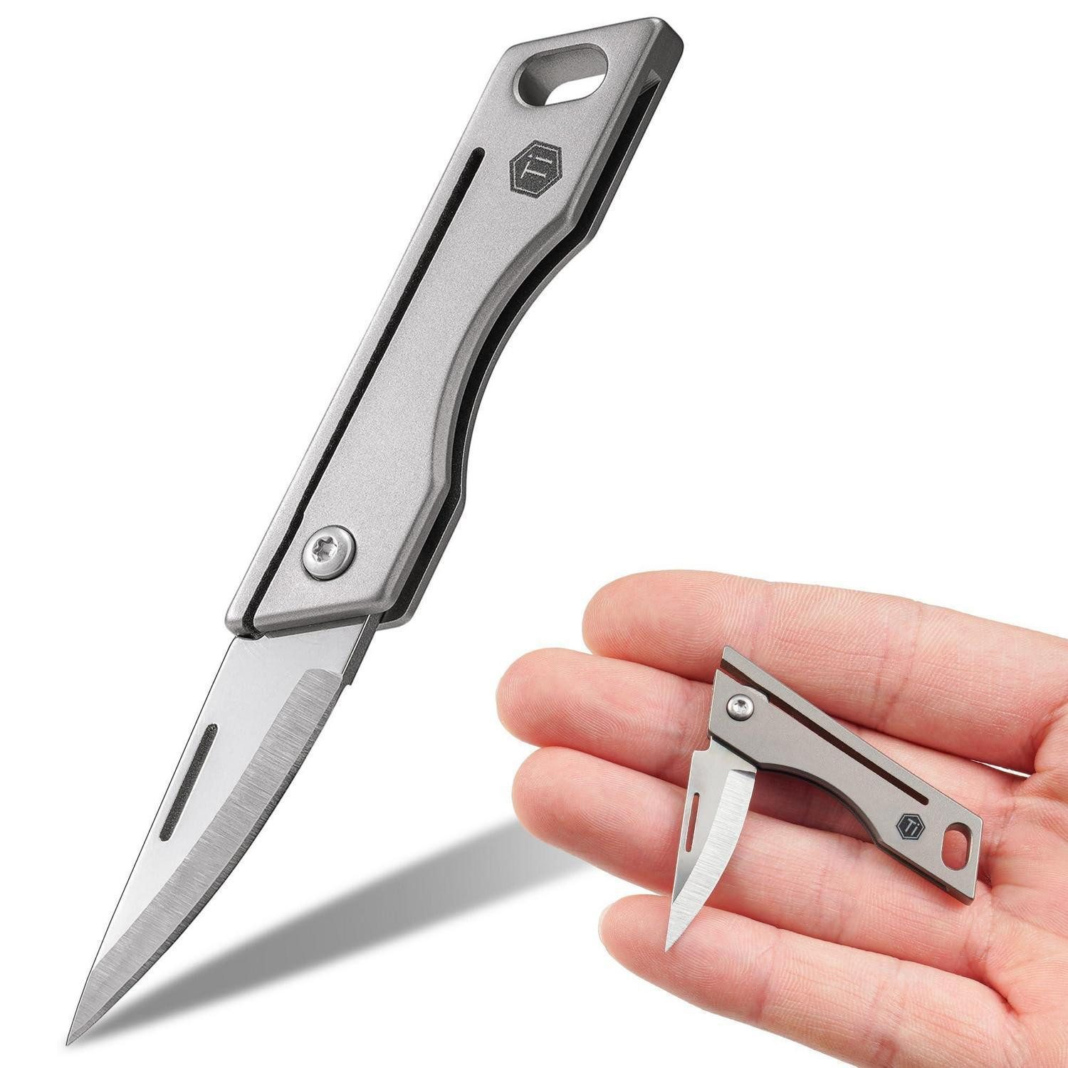 LuxusKollektion Taschenmesser Mini-Klappmesser Titan robust scharf EDC, (1 St)