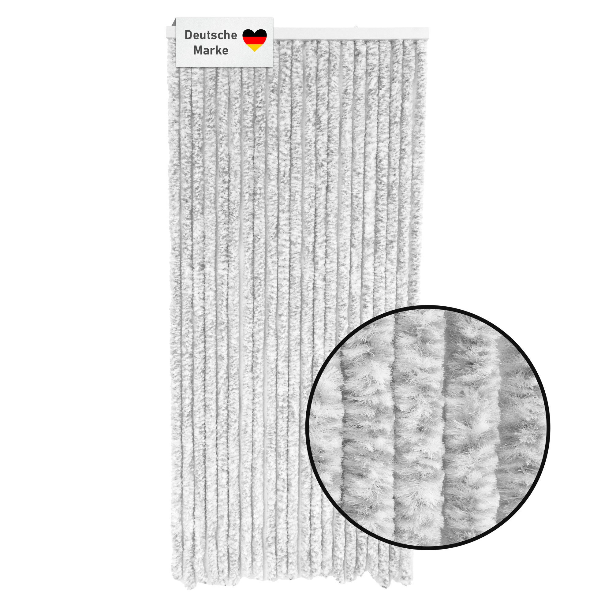 Lemodo Insektenschutz-Vorhang Flauschvorhang 90x200 cm, Wohnwagen Fliegenschutz, Chenille