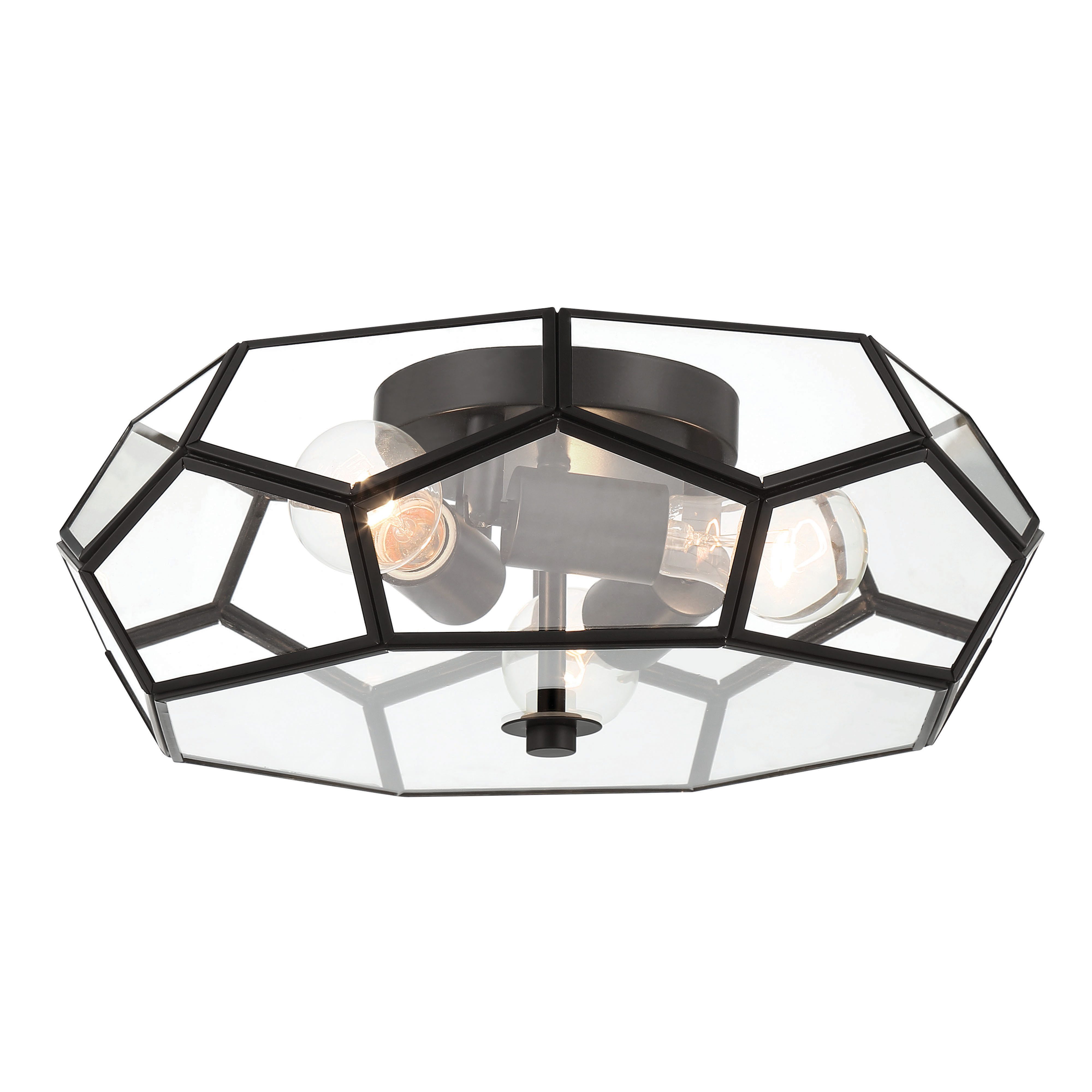 MLT&RIDDLE Deckenleuchte 3 Licht 40cm Einzigartige Geometrische Statement, ohne Leuchtmittel