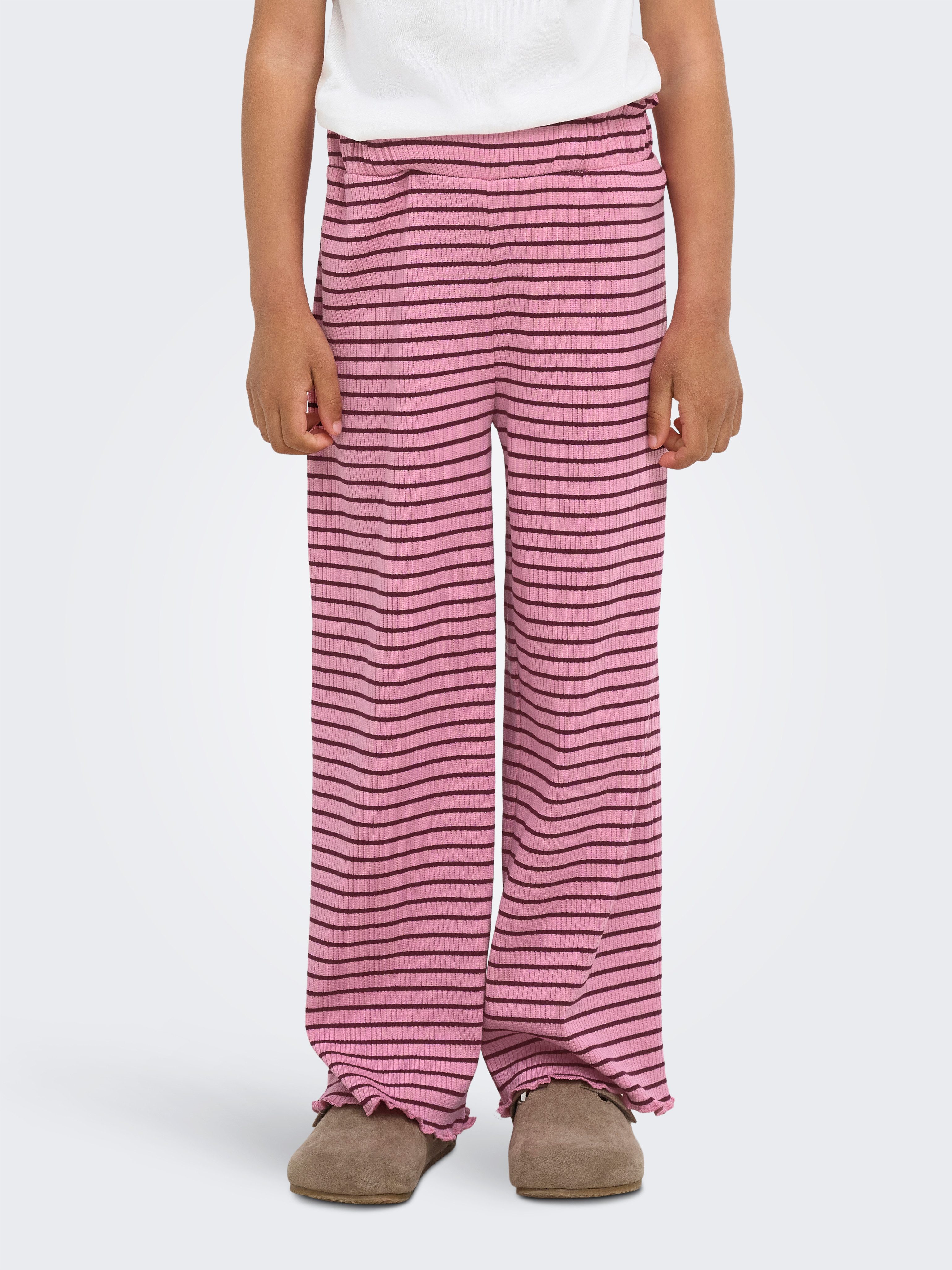 KIDS ONLY Jerseyhose KMGMAUDE LIFE STRIPE WIDE PANT JRS NOOS