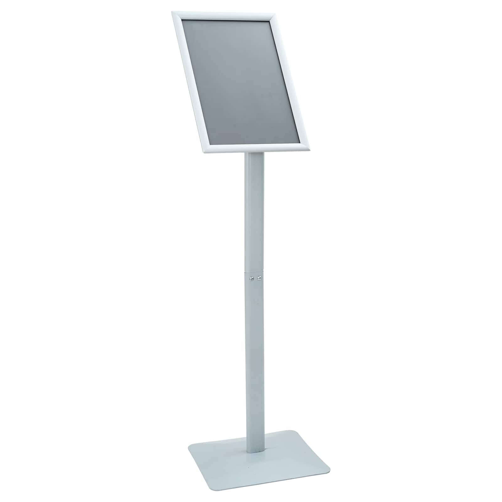 vidaXL Vitrine Podest-Posterständer Silber 32 x 27 x 119 cm Gusseisen (1-St)