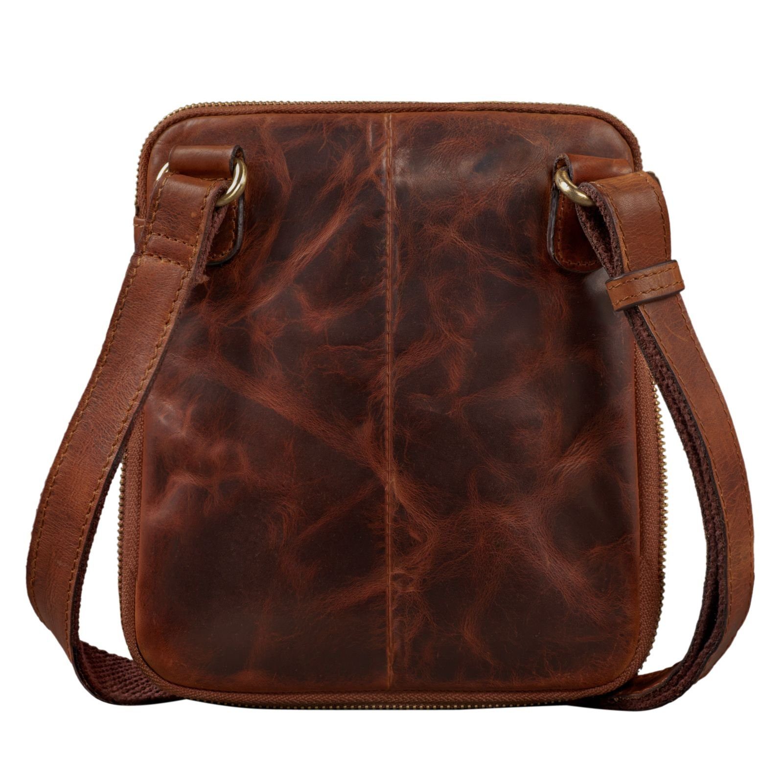 Bag Kleine Leder Herren - kara "Carson" cognac STILORD Messenger Tasche