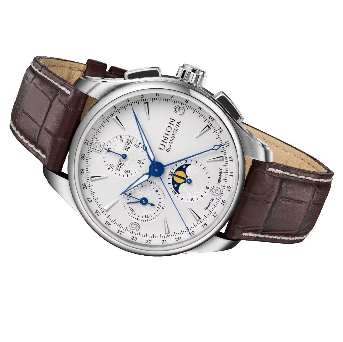UNION GLASHÜTTE Automatikuhr Belisar Chronograph Mondphase günstig online kaufen