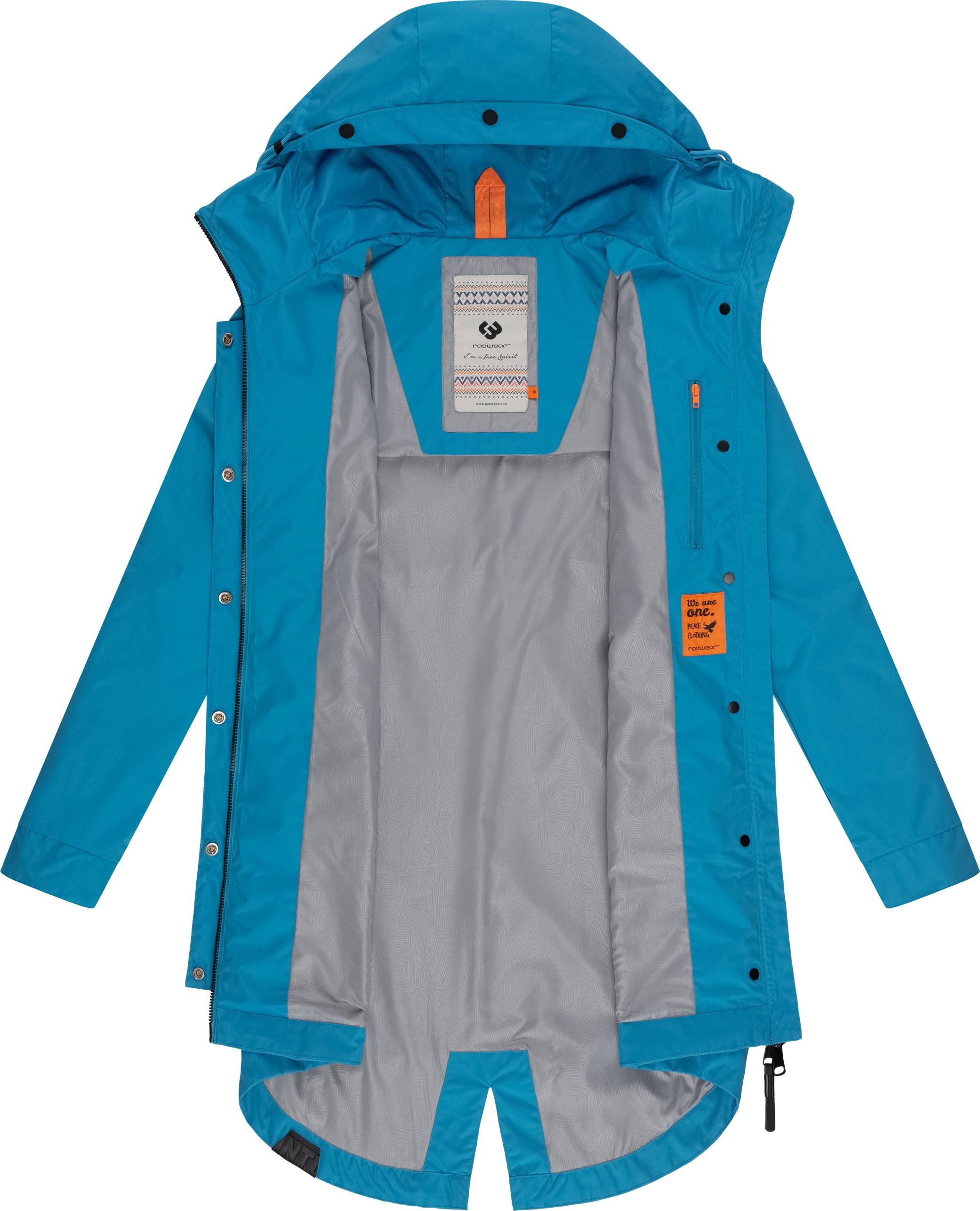 Ragwear Jerseymantel Rejany Wasserdichter Damen Parka für die Übergangszeit