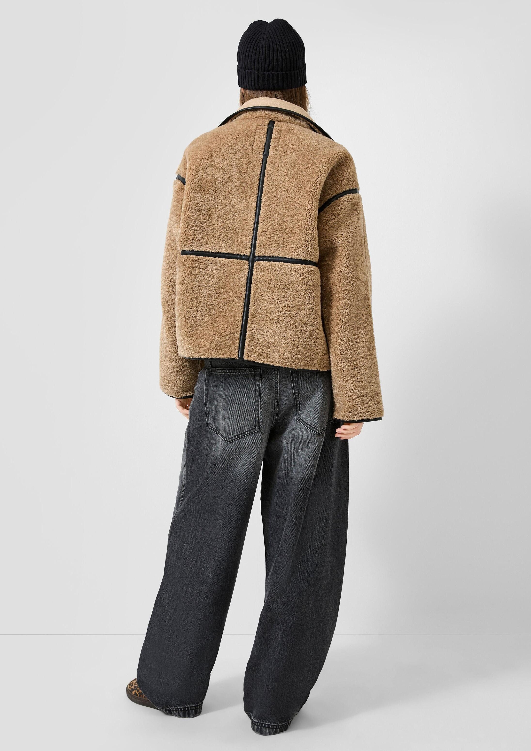 QS Funktionsjacke Outdoor-Jacke Jacke in Lammfelloptik – Bild 3 von 5