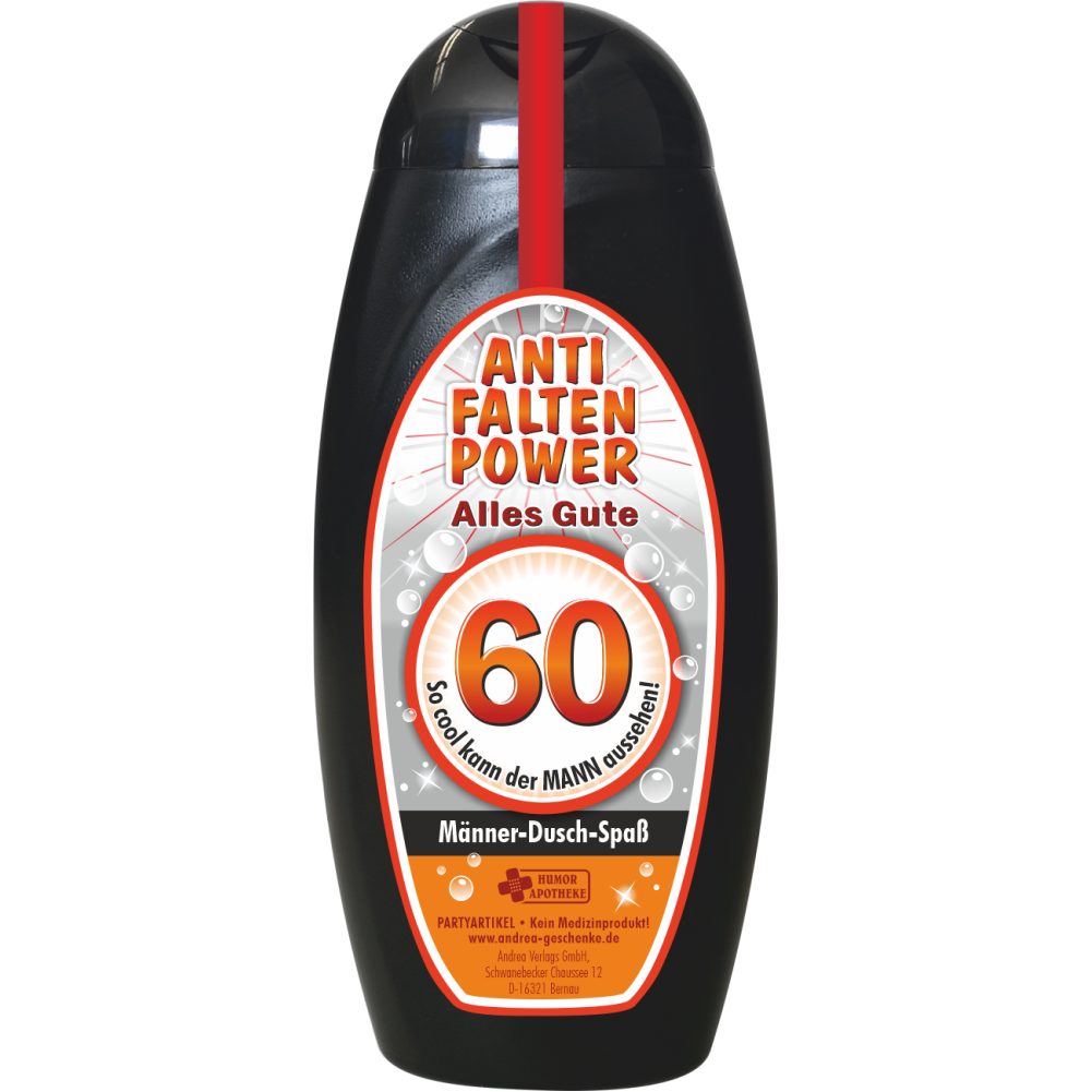 Lustiges Duschgel Für Männer „Anti Falten Männer Happy Birthday“ – 300 Ml, Perfekt Als Witziges Geschenk