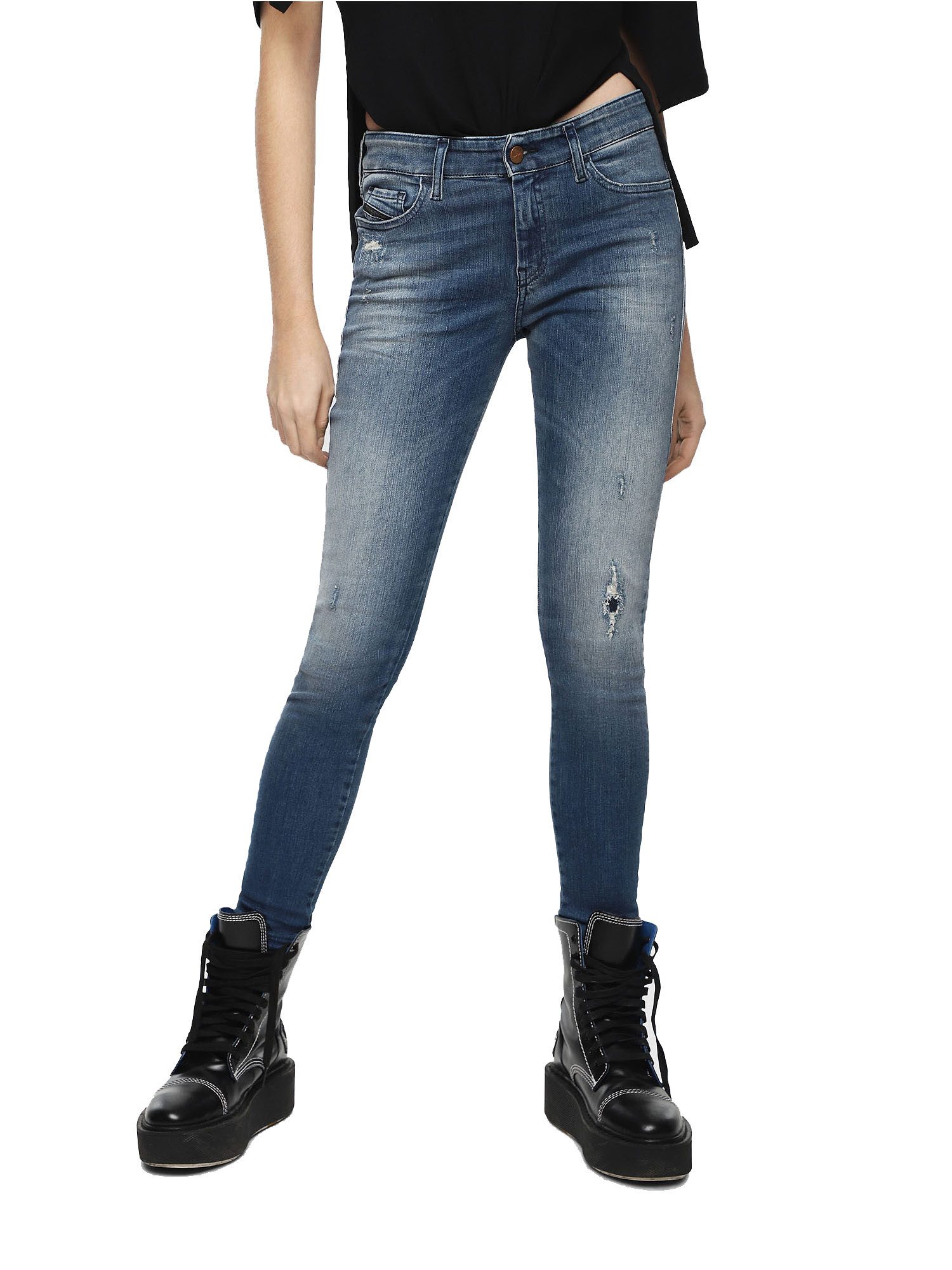 Straight-Jeans Diesel Slandy 084MU Damen Jeans Slim Straight