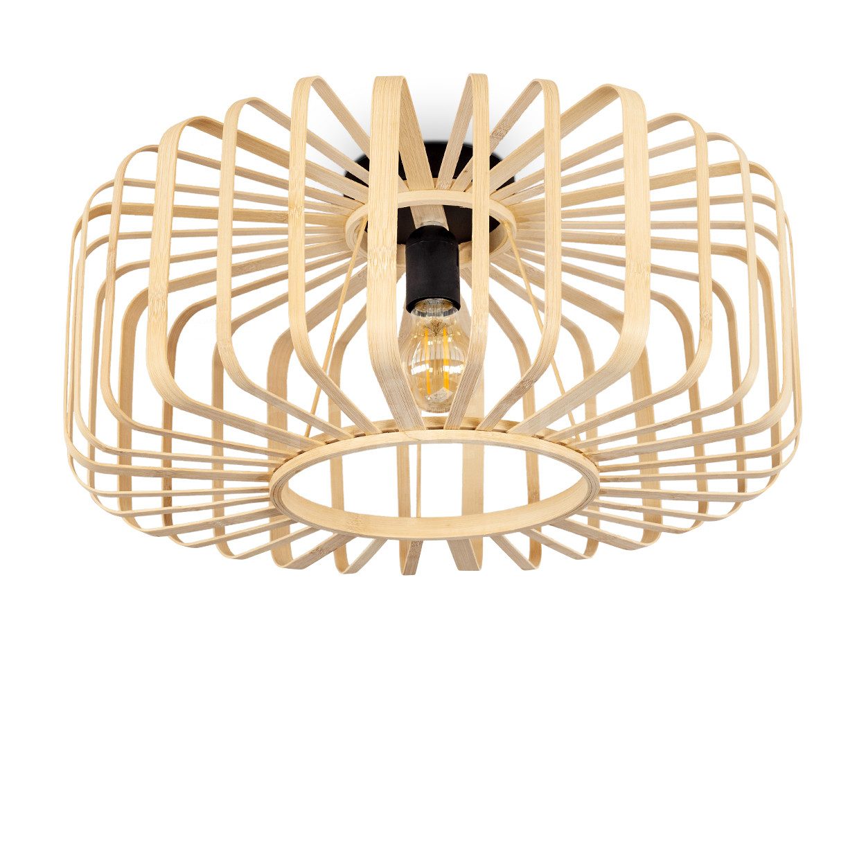 hofstein Deckenleuchte »Aidone« Deckenlampe aus Metall in Schwarz, ohne Leu günstig online kaufen