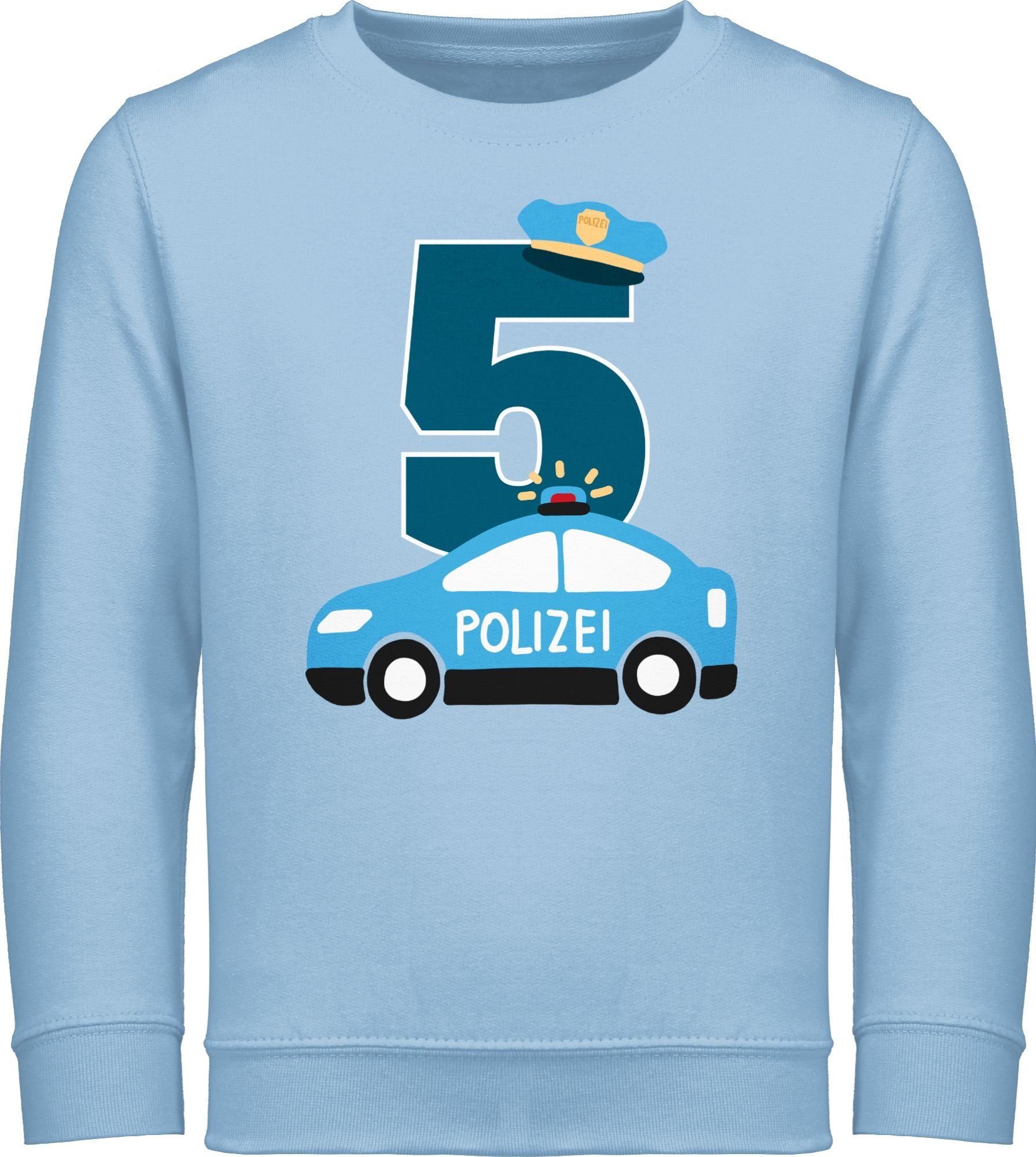 Shirtracer Sweatshirt Polizei Fünfter - 5. Geburtstag - Kinder Premium  Pullover kinder pulli polizei - pullover zahlen