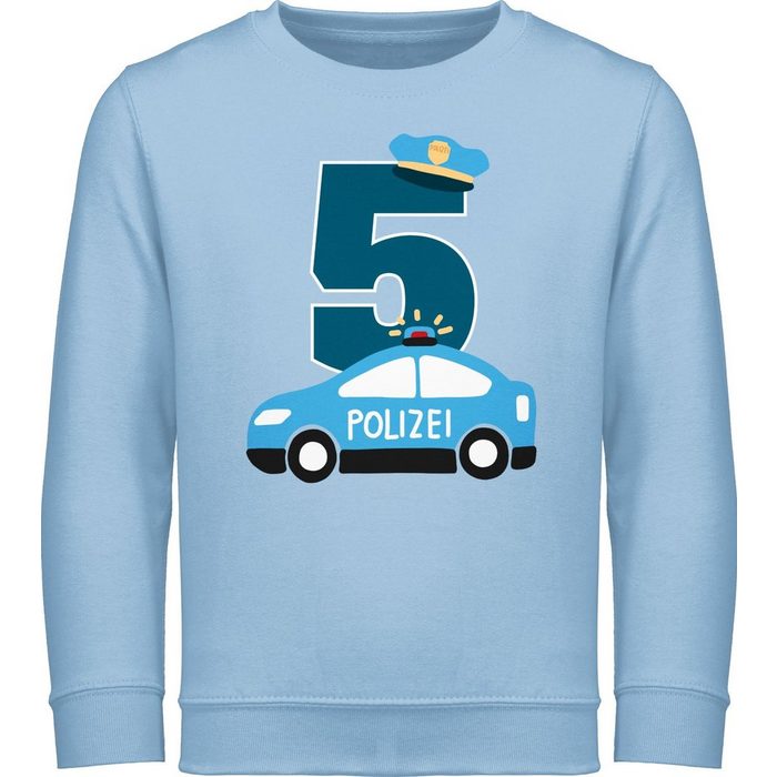 Shirtracer Sweatshirt Polizei Fünfter - 5. Geburtstag - Kinder Premium Pullover kinder pulli polizei - pullover zahlen