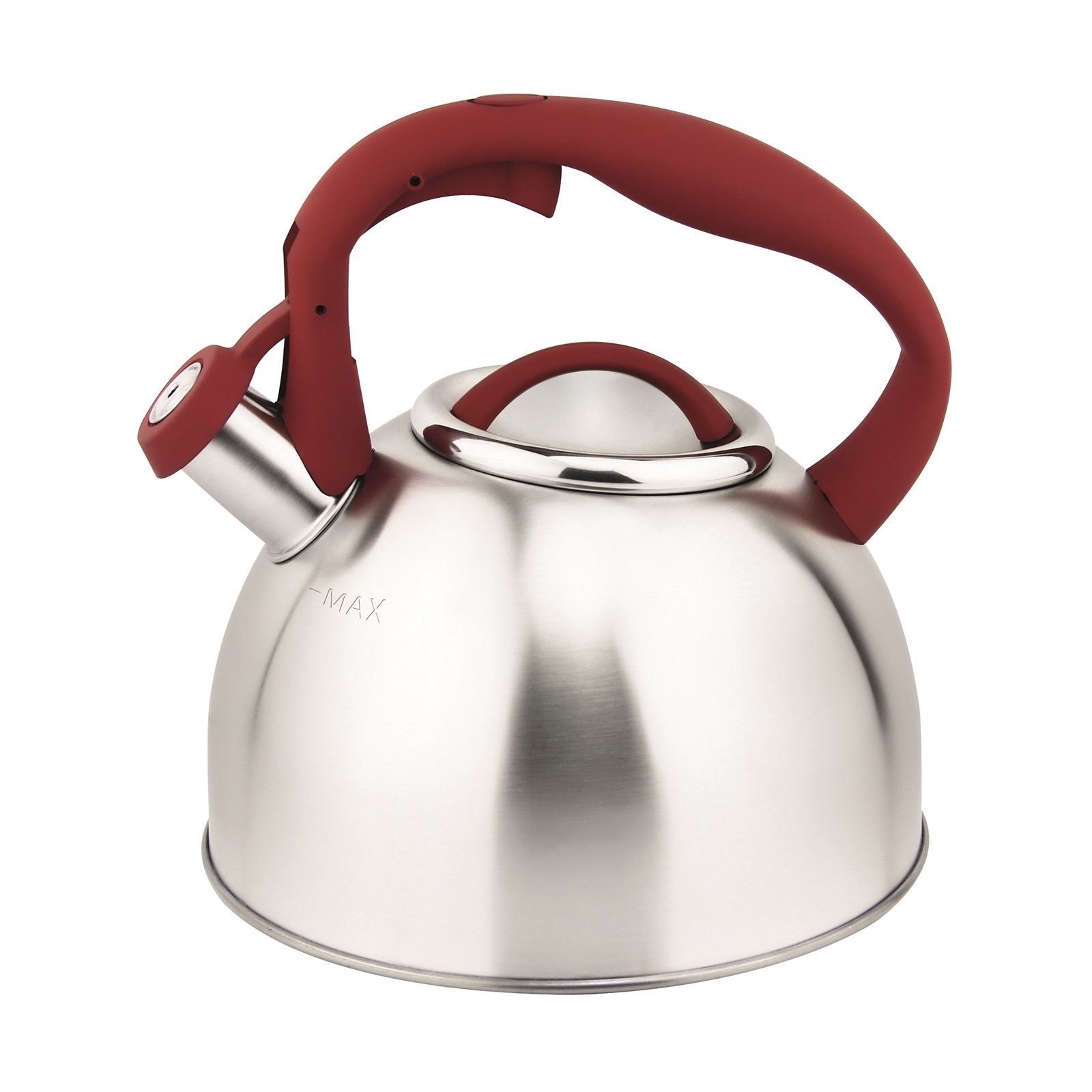 Michelino Чайники Flötenkessel 2,5 Liter, Edelstahl (1 Чайники mit klappbarer Pfeife), Teekessel Pfeifkessel