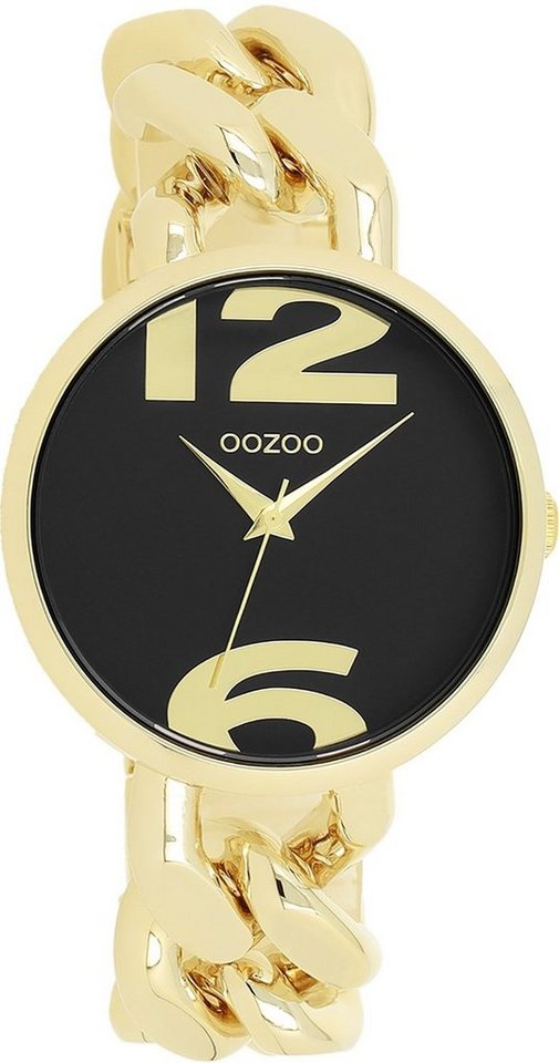 OOZOO Quarzuhr Oozoo Damen Armbanduhr Timepieces Analog, Damenuhr rund,  groß (ca. 40mm) Metallarmband, Fashion-Style, Indizes: numbers
