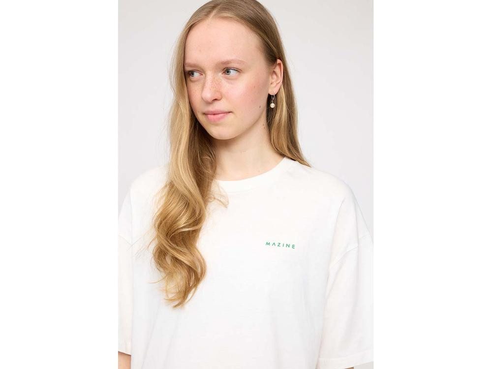 MAZINE T-Shirt MAZINE Damen-Oversized-T-Shirt 'Back Print' mit Ru