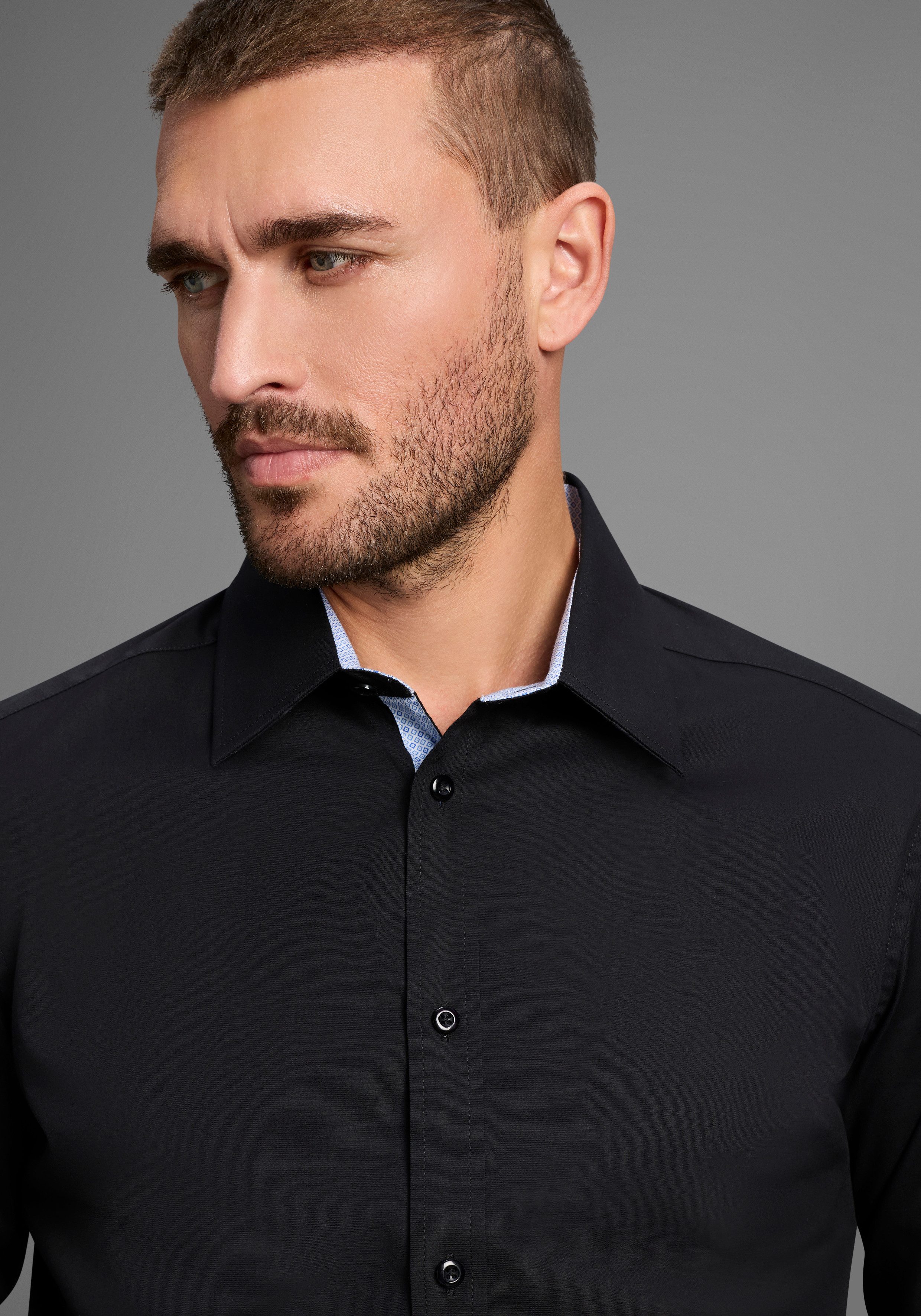 Bruno Banani Langarmhemd elastische Baumwollqualität für maximale Bewegungsfreiheit durch Stretch – Bild 3 von 5