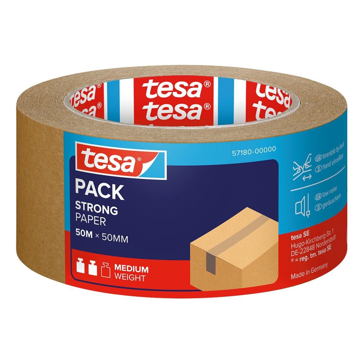 tesa Klebeband ecoLogo 50 mm/ 50 m, Papierpackband