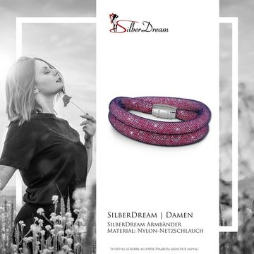SilberDream Edelstahlarmband SilberDream Armband rosa Arm-Schmuck (Armband), Damenarmband mit Edelstahl-Verschluss, Farbe: rosa, fliederfarben