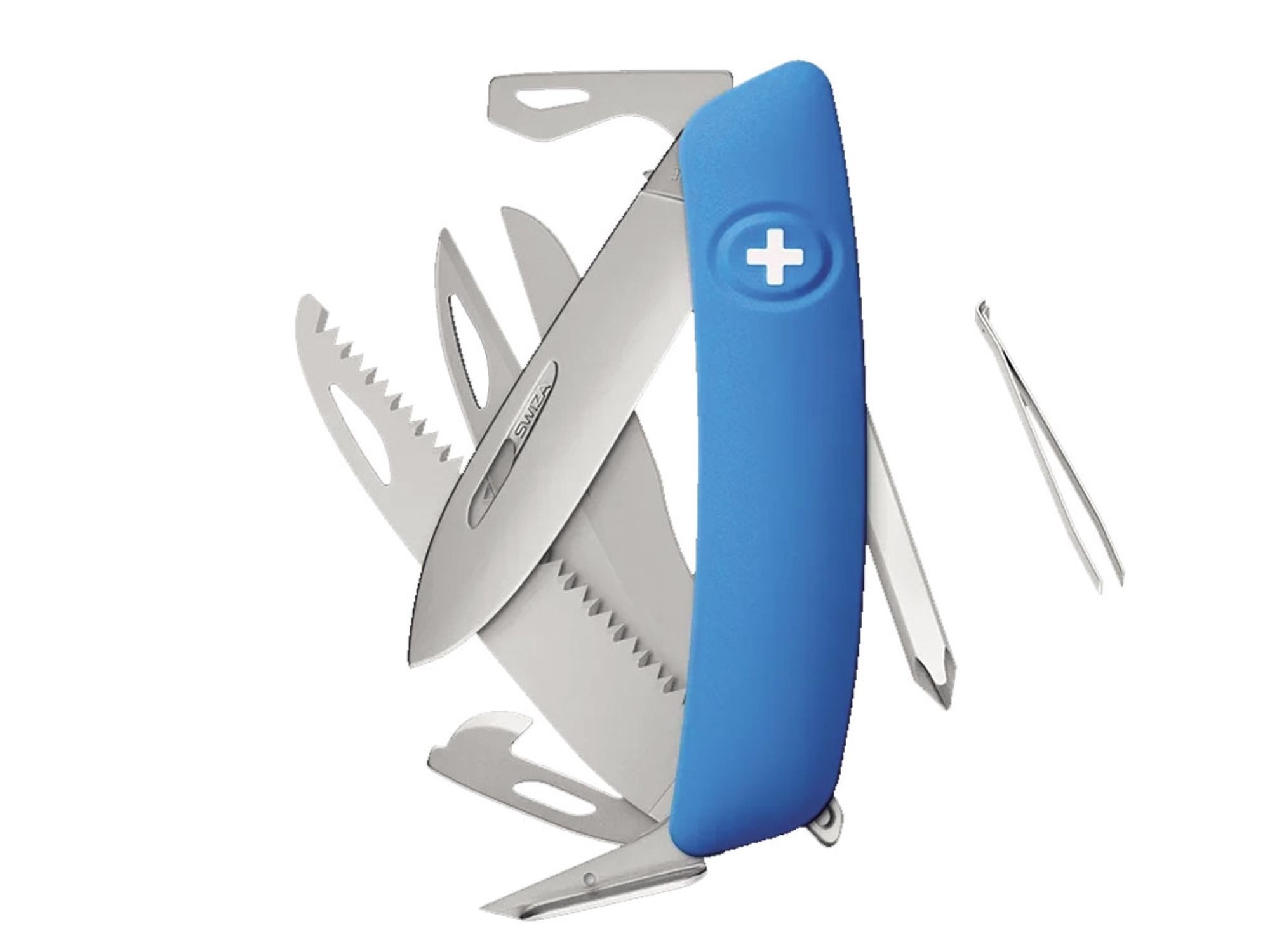 SWIZA Taschenmesser Swiza D10R AM Säge & Schere Blau KNR.0146.1030