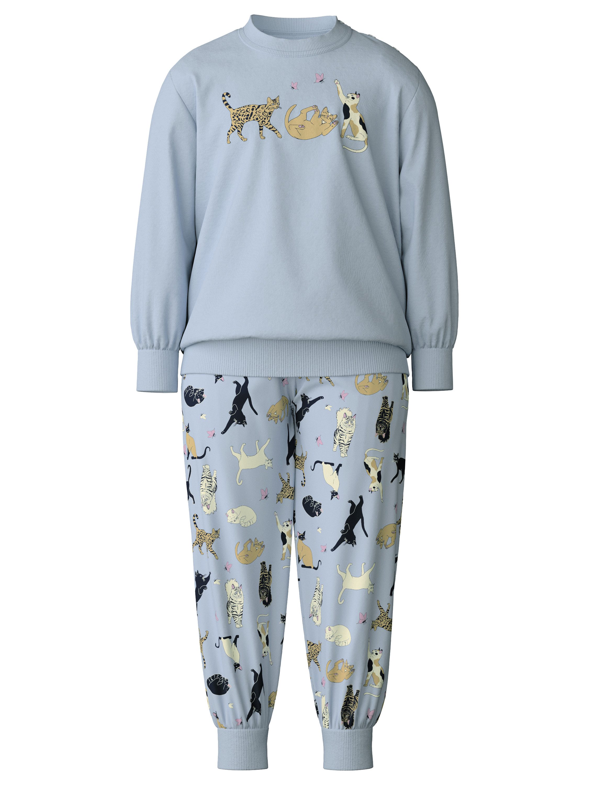 CALIDA Pyjama Toddlers Kitty Kinder (2 tlg) aus 100% Baumwolle, mit weichen Rippbündchen an den Abschlüssen