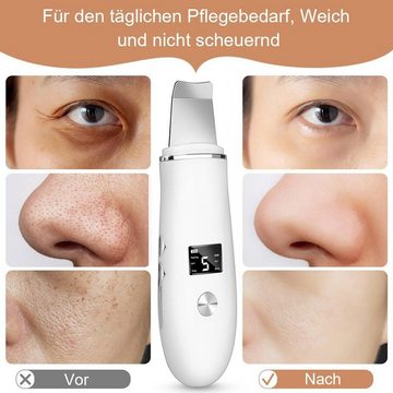 yozhiqu Elektrische Gesichtsreinigungsbürste Gesichtshaut-Spachtel mit Ultraschall,LCD-Anzeige Porenspachtel", Mitesserentferner mit vier Modi, LCD-Anzeige, Porenspachtel