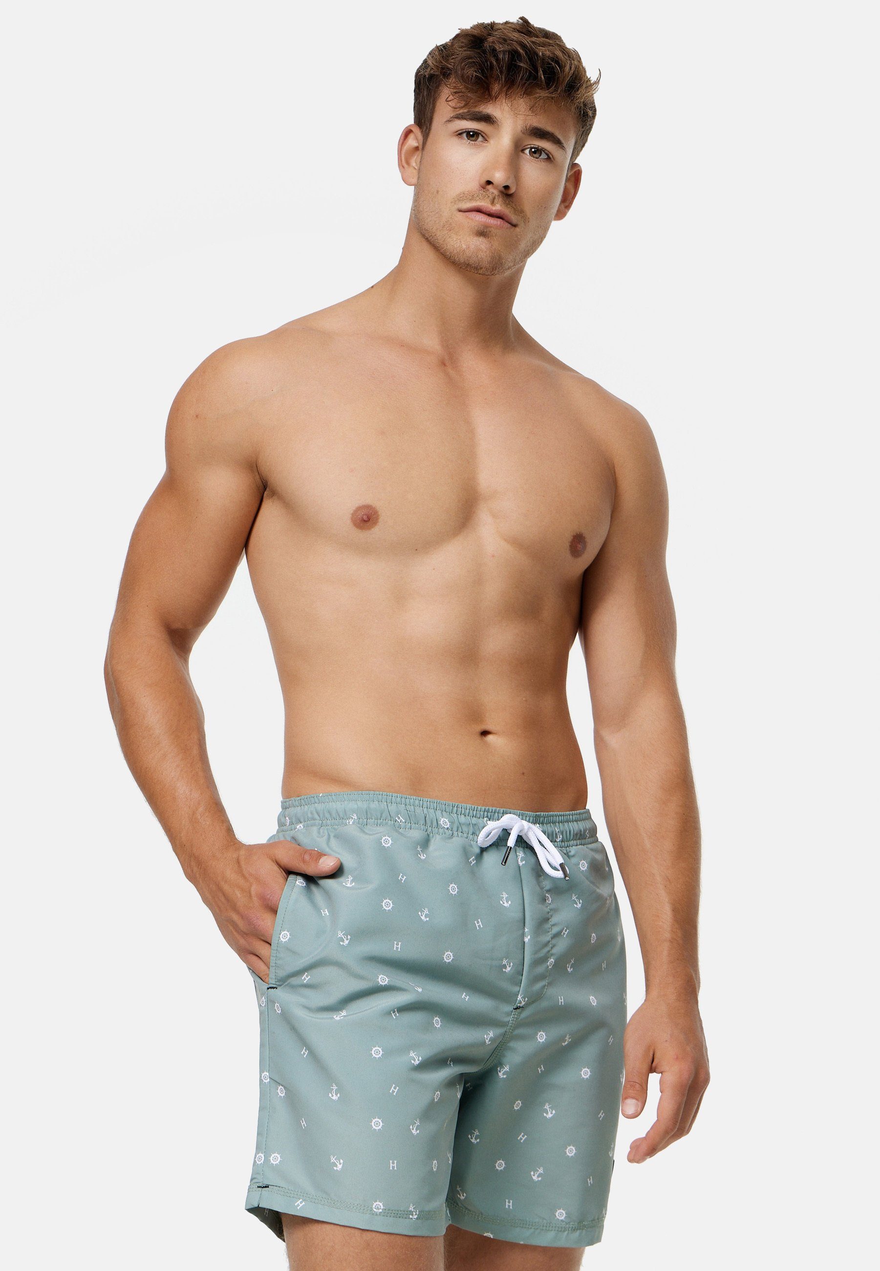 Indicode Badeshorts Maya mit detailreichem Muster, günstig online kaufen