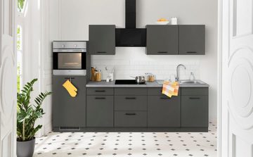 wiho Küchen Küchenzeile Esbo, mit E-Geräten, Breite 280 cm