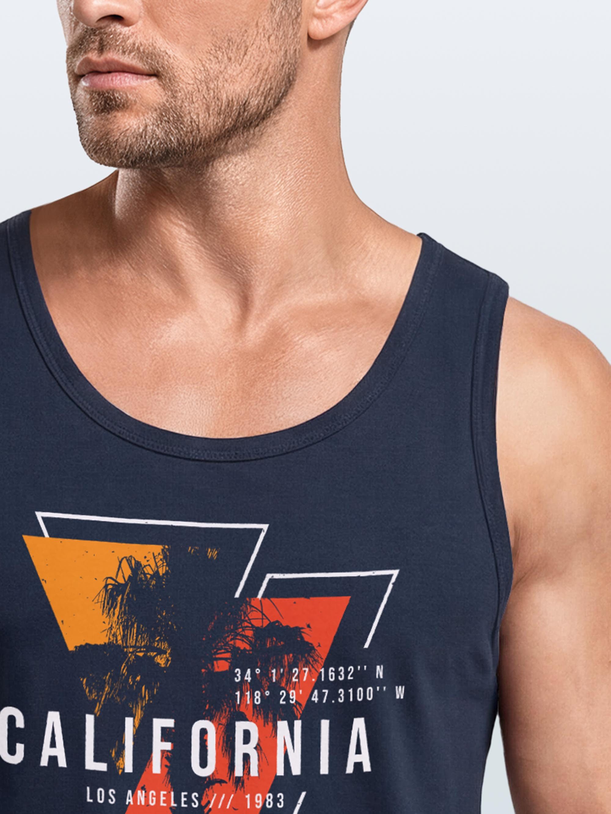Neverless Tanktop Herren Tank-Top California Los Angeles Surfing Motiv Sommer Fashion mit Print