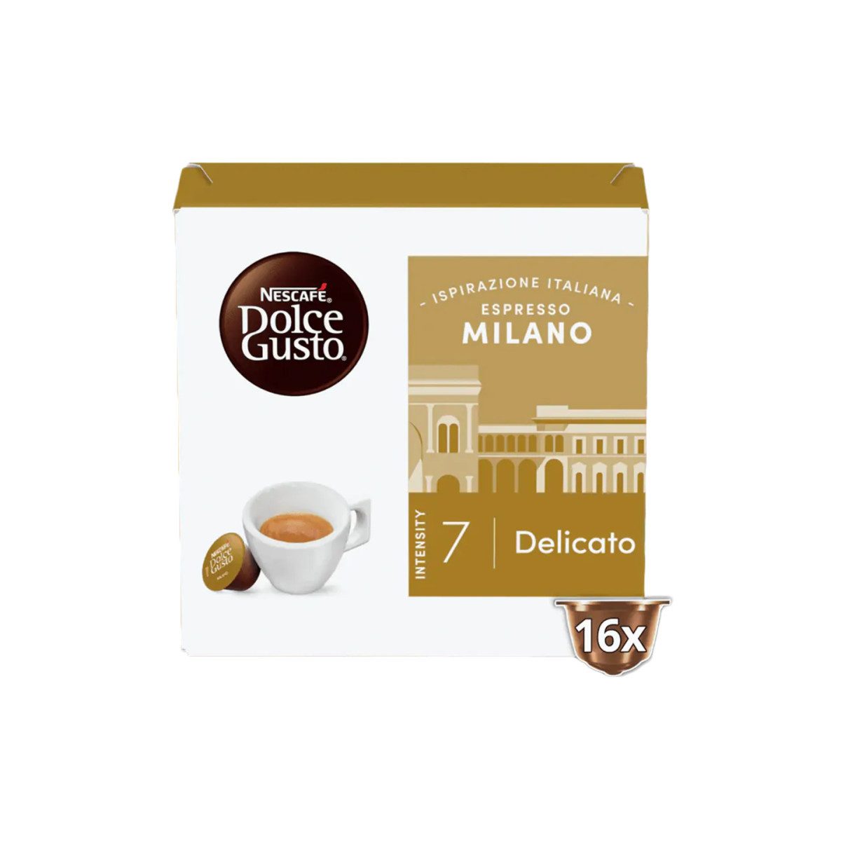 NESCAFE Kaffee Kaffeekapseln NESCAFÉ® Dolce Gusto® Espresso Milano, 16 Stk.