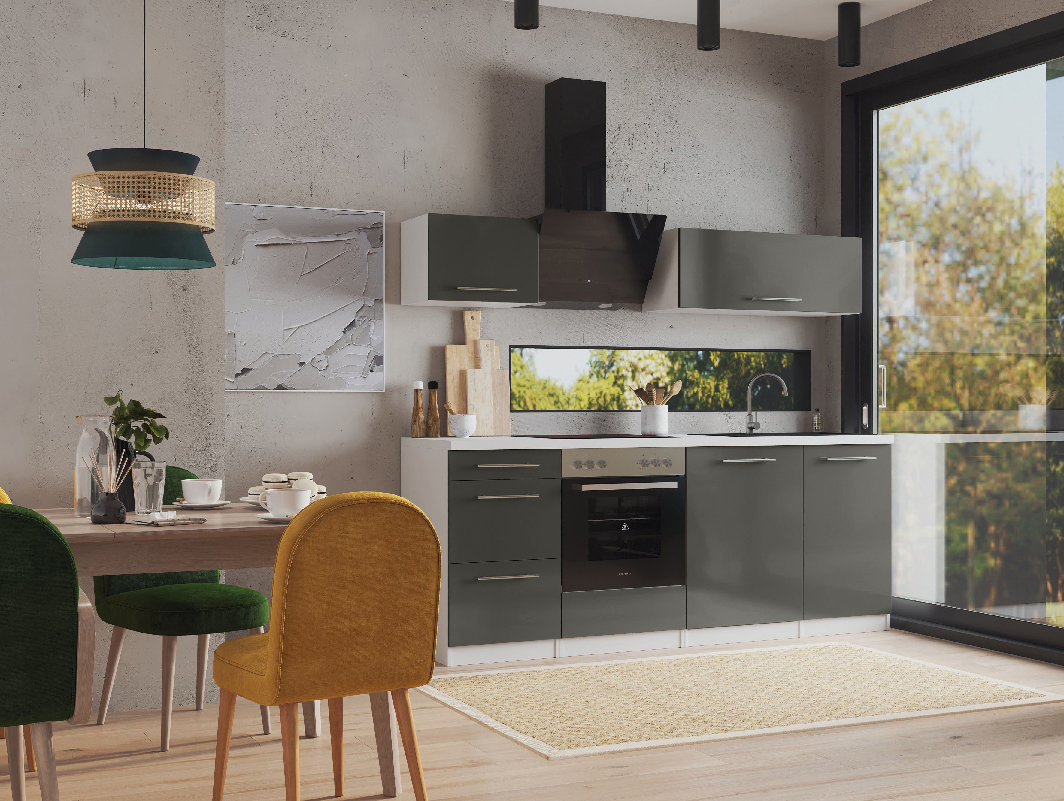 RESPEKTA Küche Amanda, Breite 220 cm, mit Soft-Close, exklusiver Konfigurat günstig online kaufen