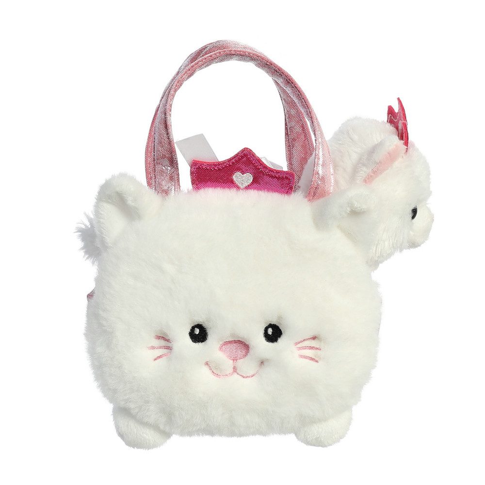 Aurora Plüschfigur Plüsch Katze - mit Tasche weiß und pink günstig online kaufen