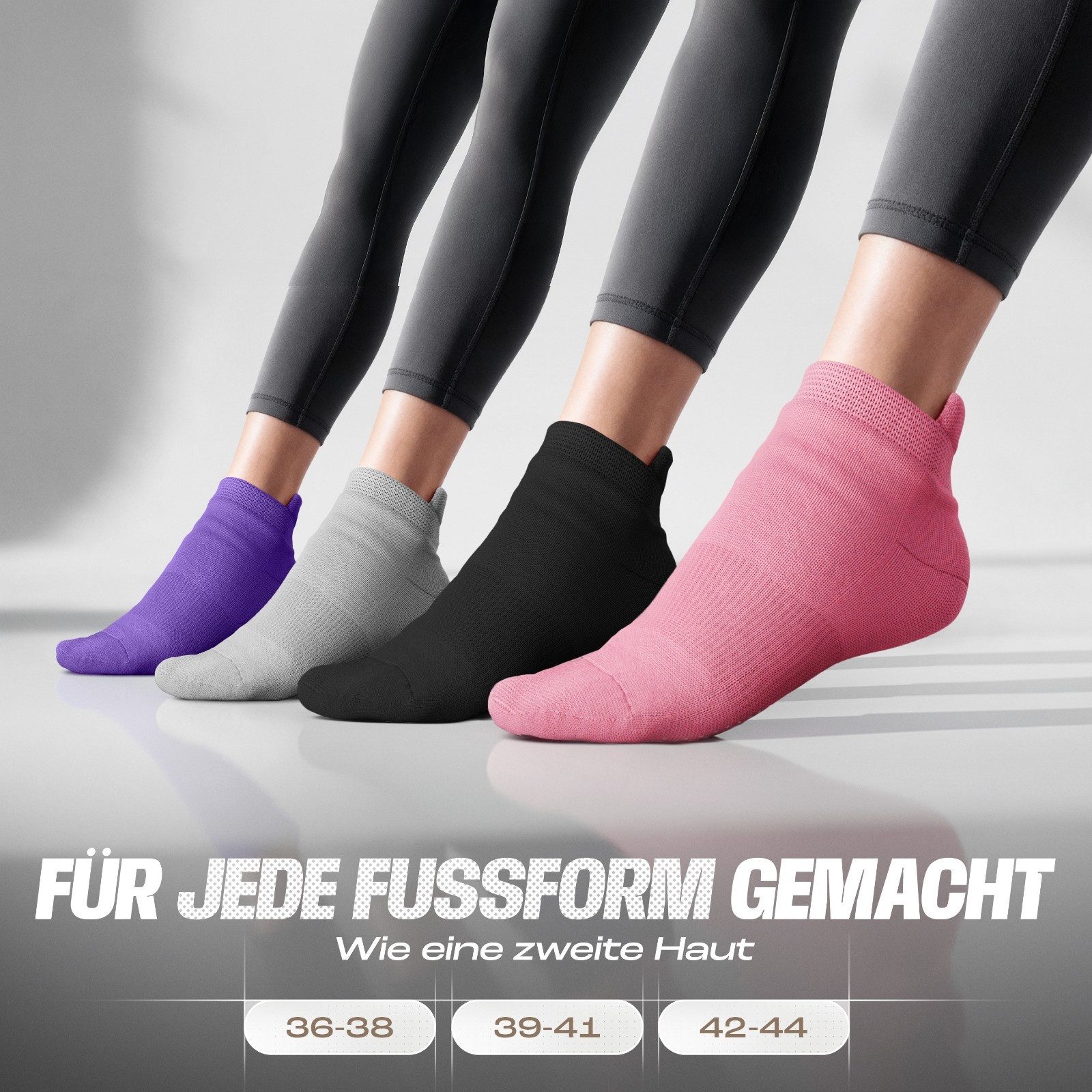 NirvanaShape Sportsocken NirvanaShape Yogasocken Damen 36-44 – Rutschfeste Pilates Socken (1-Paar)