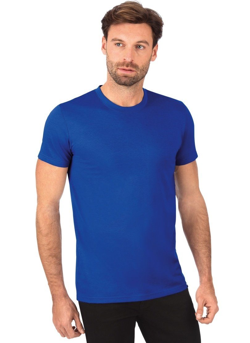 T-Shirt Baumwolle T-Shirt TRIGEMA DELUXE Trigema royal Fit Slim aus