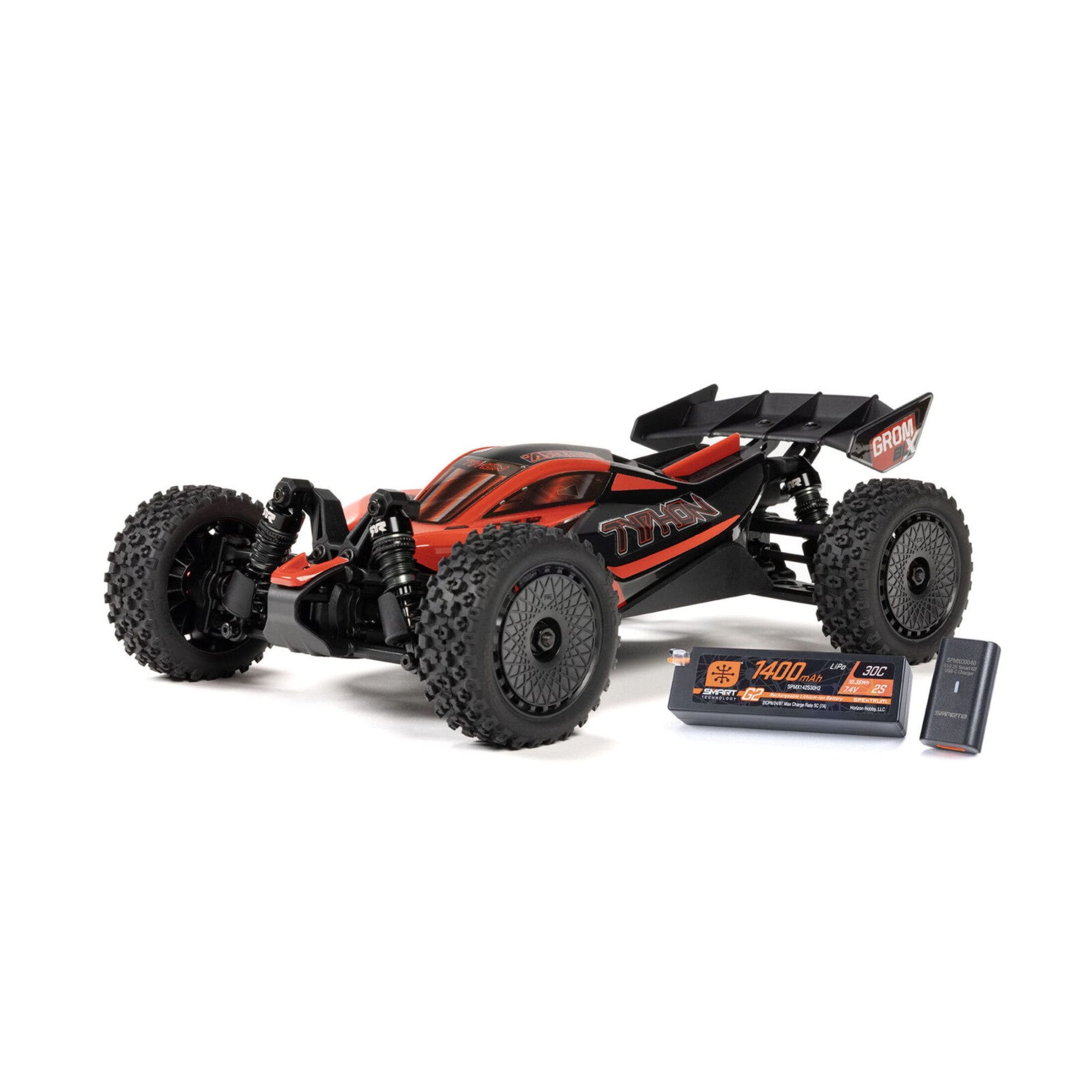 Arrma RC-Buggy Arrma RC Buggy Typhon Grom 223S BLX 4X4 Small Brushless RTR, Akku, Lad