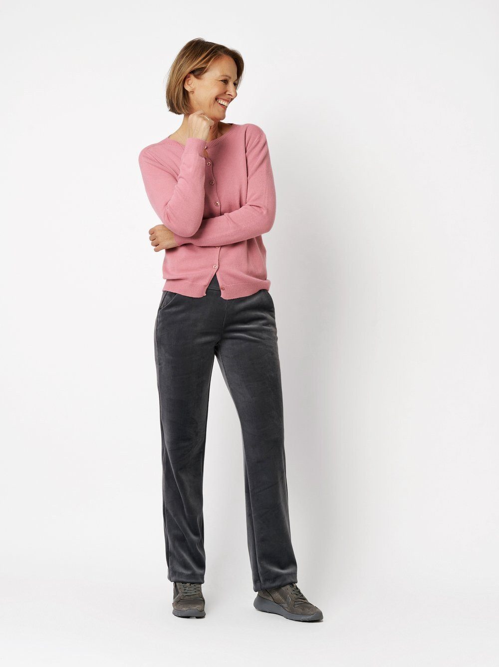 Relaxed by TONI Palazzohose Scarlet aus samtweichem Jersey in Cord-Optik günstig online kaufen