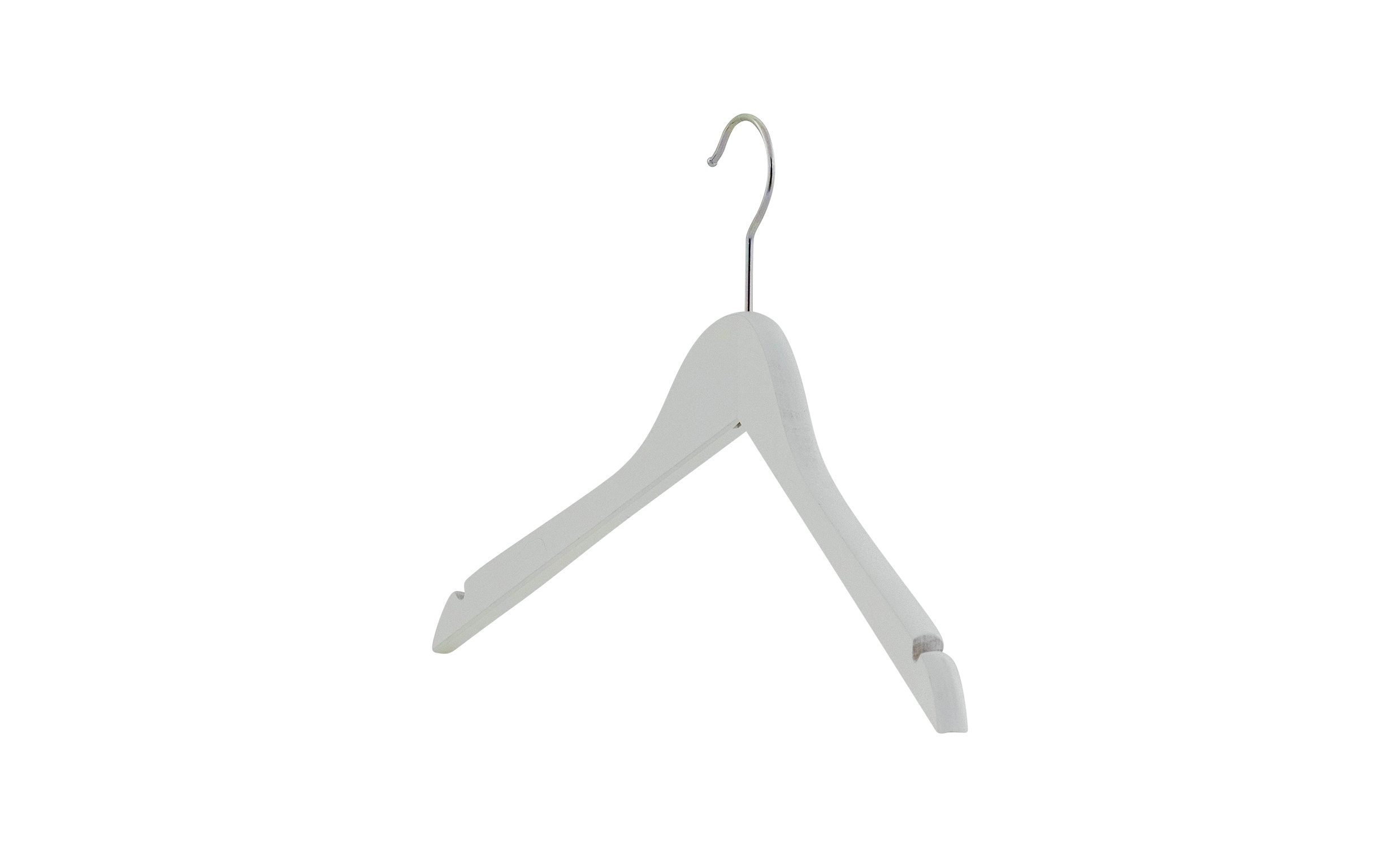 Weiß Kleiderbügel Rockeinkerbungen MAWA Kombi-Kleiderbügel mit