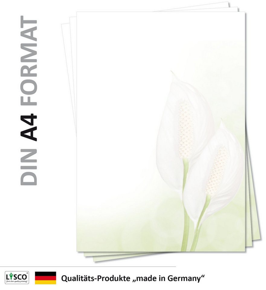 Thumbnail - LYSCO Briefpapier Motivpapier Blumenvielfalt,Blumen DIN A4, gut beschreibbar, blumige Atmosphäre, für alle Drucker geeig...