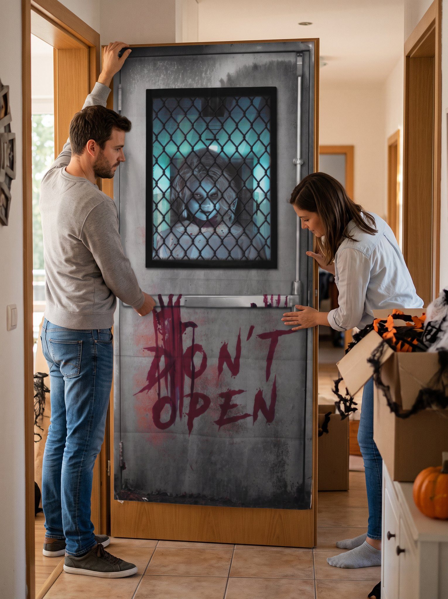 Metamorph Dekoobjekt Don't Open Fensterdeko - Horror Halloween deko, Horror Halloween deko – Bild 2 von 3