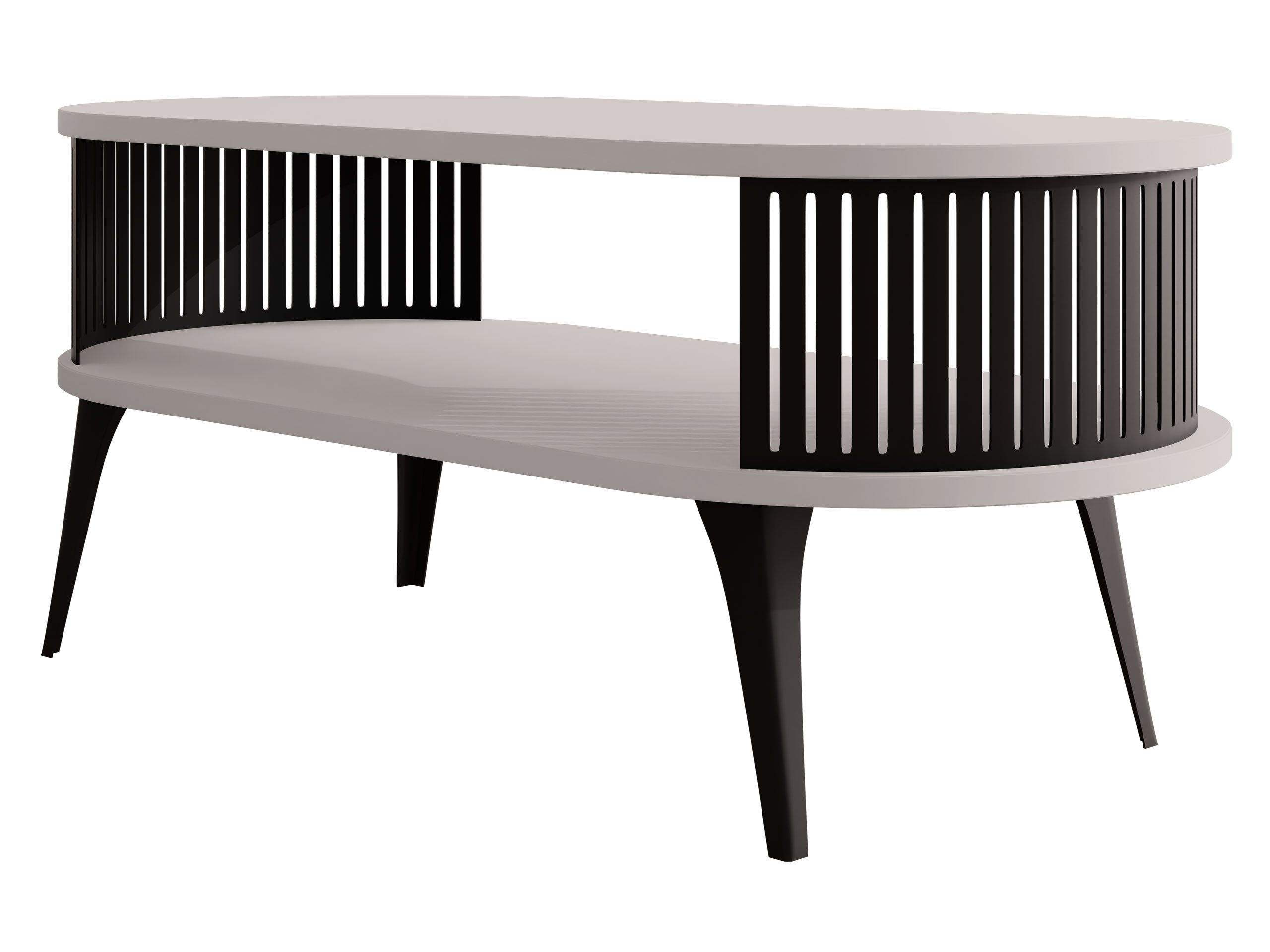 MIRJAN24 Couchtisch Roenni Oval (mit Regal), günstig online kaufen
