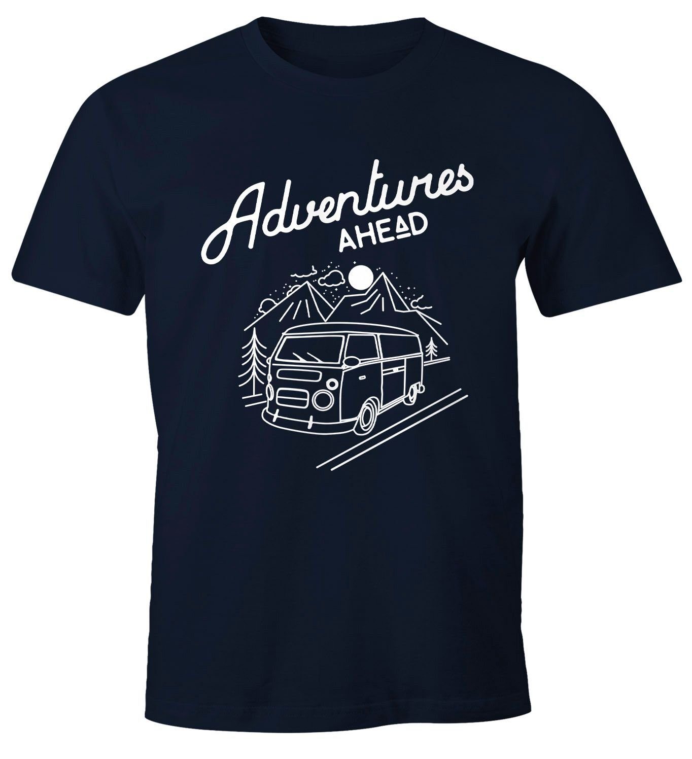 MoonWorks Print-Shirt Herren T-Shirt Bus Retro günstig online kaufen