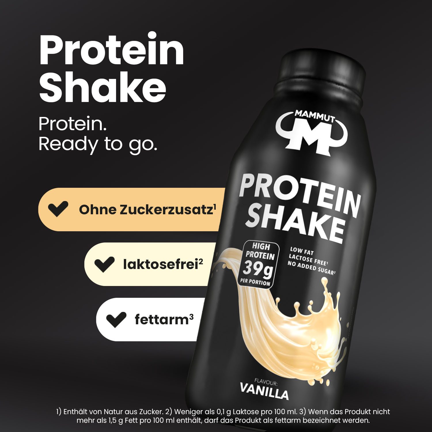 Mammut Nutrition Protein Shake - RTD - 500 ml PET Flasche Flüssigkeit