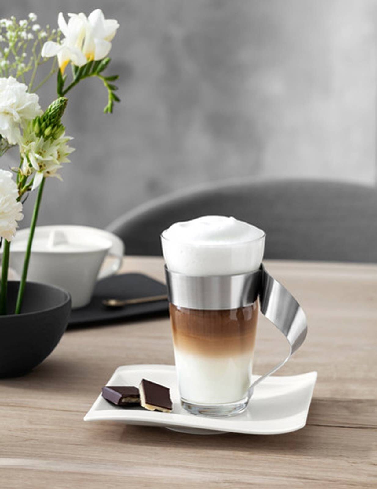 Villeroy & Boch Latte-Macchiato-Glas NewWave Latte-Macchiato-Gläser 300 ml 6er Set, 6-tlg., Glas