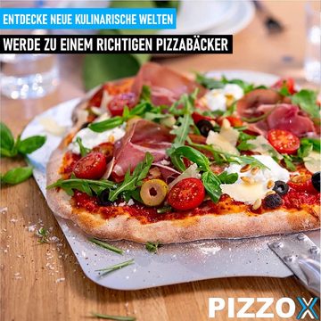 MAVURA Pizzaschieber PIZZOX Premium Pizzaschaufel mit abnehmbarem Griff aus Buchenholz, Edelstahl Pizza Schieber stabiles Gewinde & robuster Holzstab