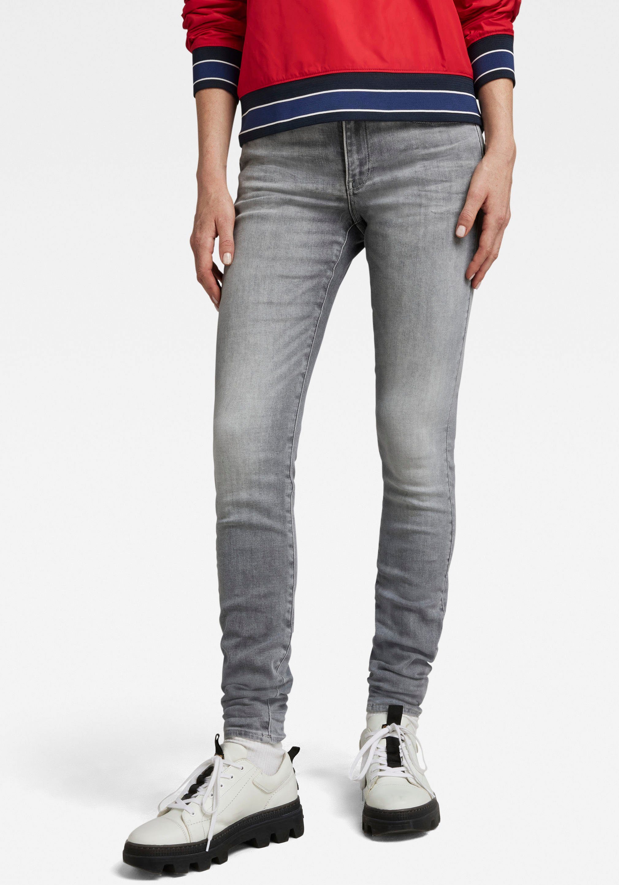 G-Star RAW Skinny-fit-Jeans mit Wohlfühlfaktor durch Stretchanteil sun faded grey