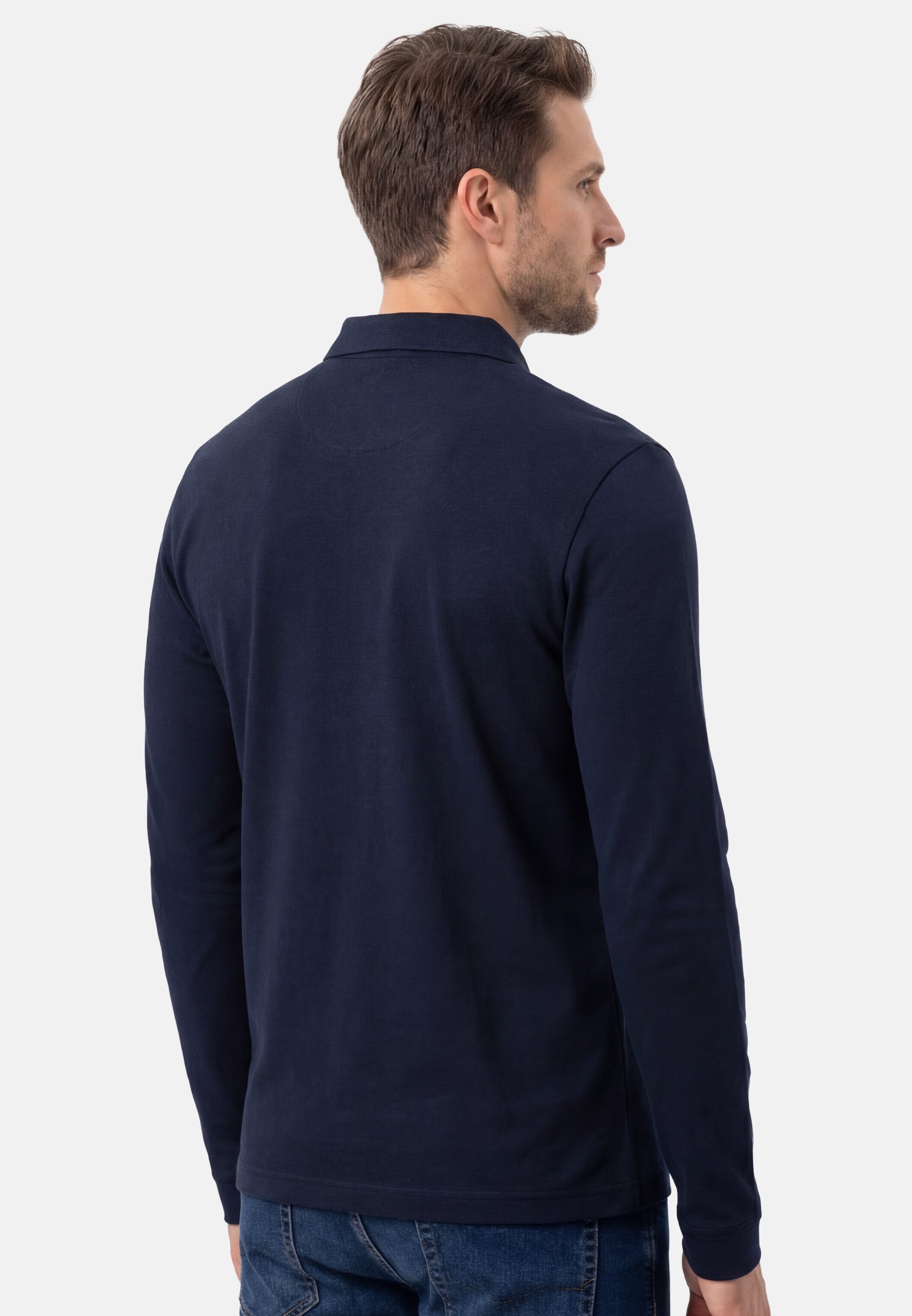 RAGMAN Langarm-Poloshirt 2er Pack Basic (Spar-Set, 2-tlg) Poloshirt - Baumwolle - Atmungsaktiv - Klassischer Look