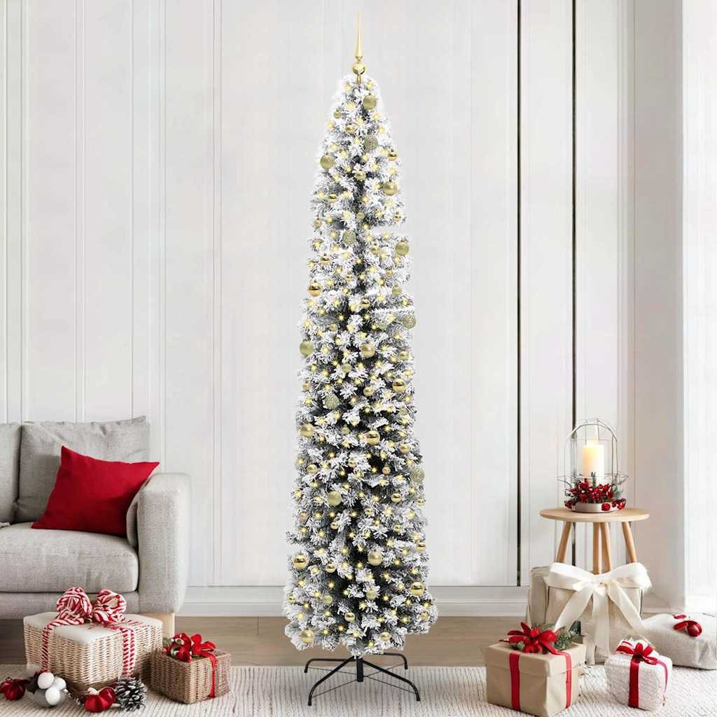 vidaXL Künstlicher Weihnachtsbaum vidaXL Künstlicher Weihnachtsbaum Grün und Weiß 240 cm