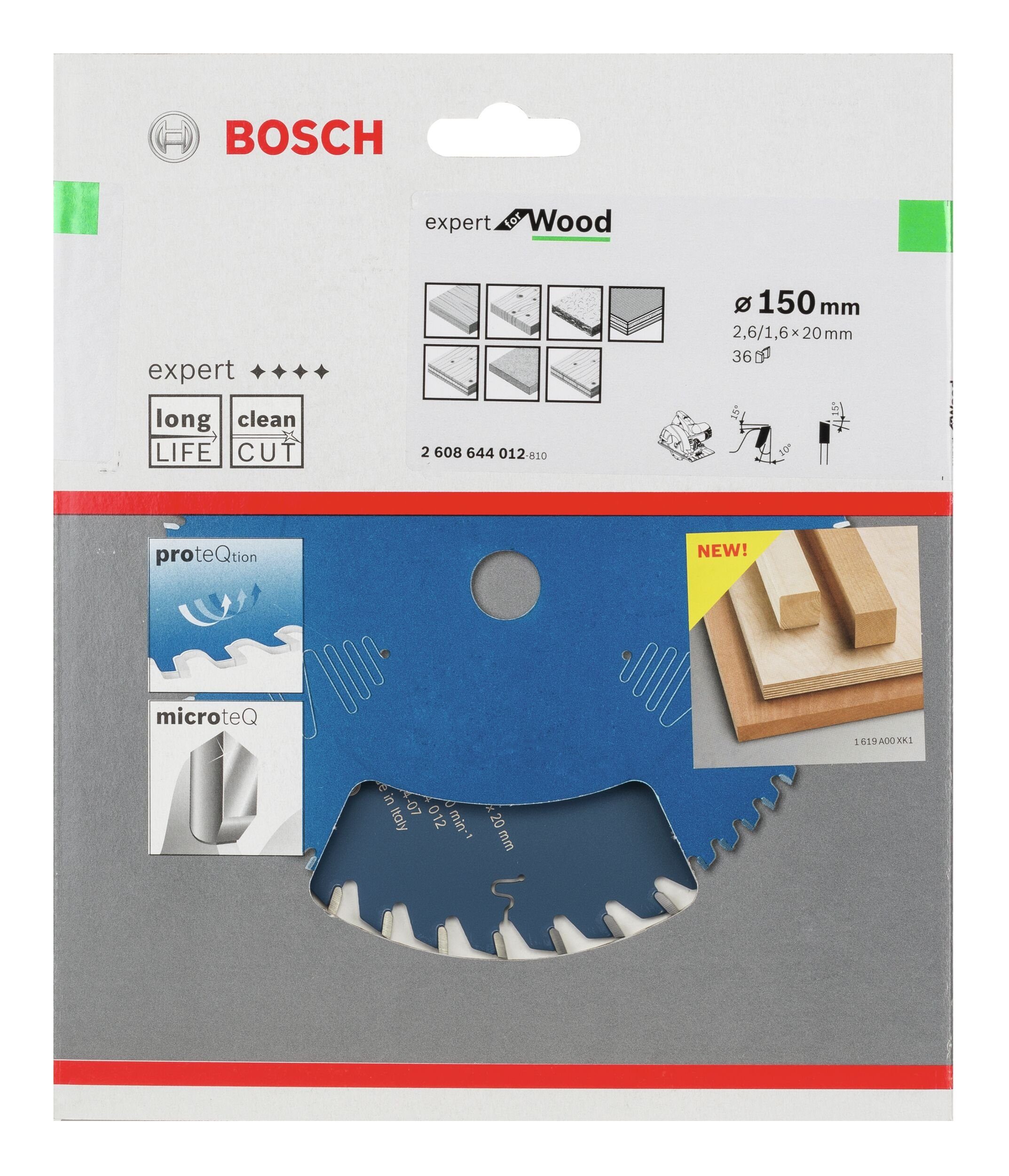 mm for x BOSCH 2,6 - Kreissägeblatt, Expert 36Z 20 x Wood 150