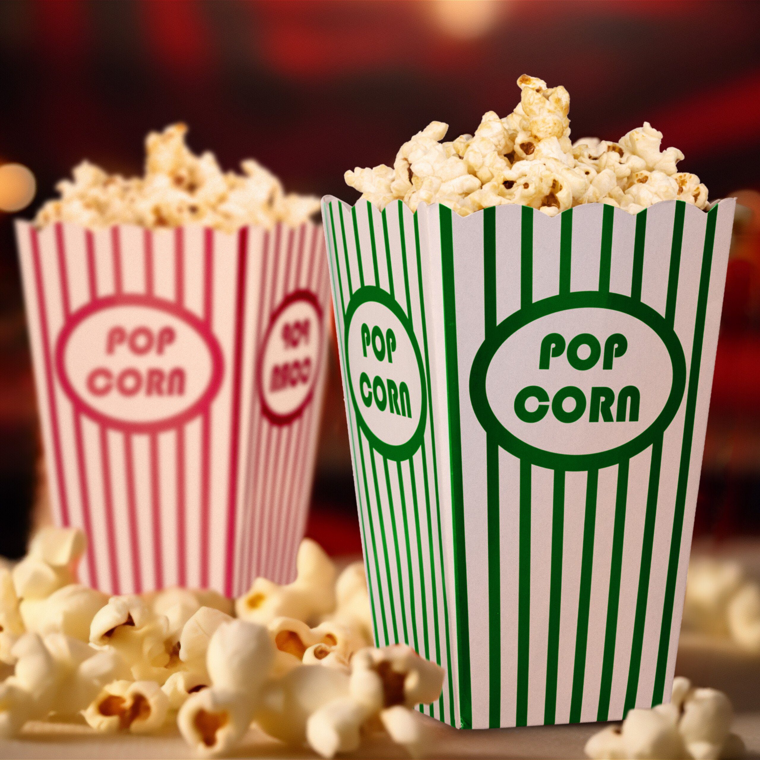 relaxdays Snackschale Popcorntüten 50er Set 5 Farben, Pappe